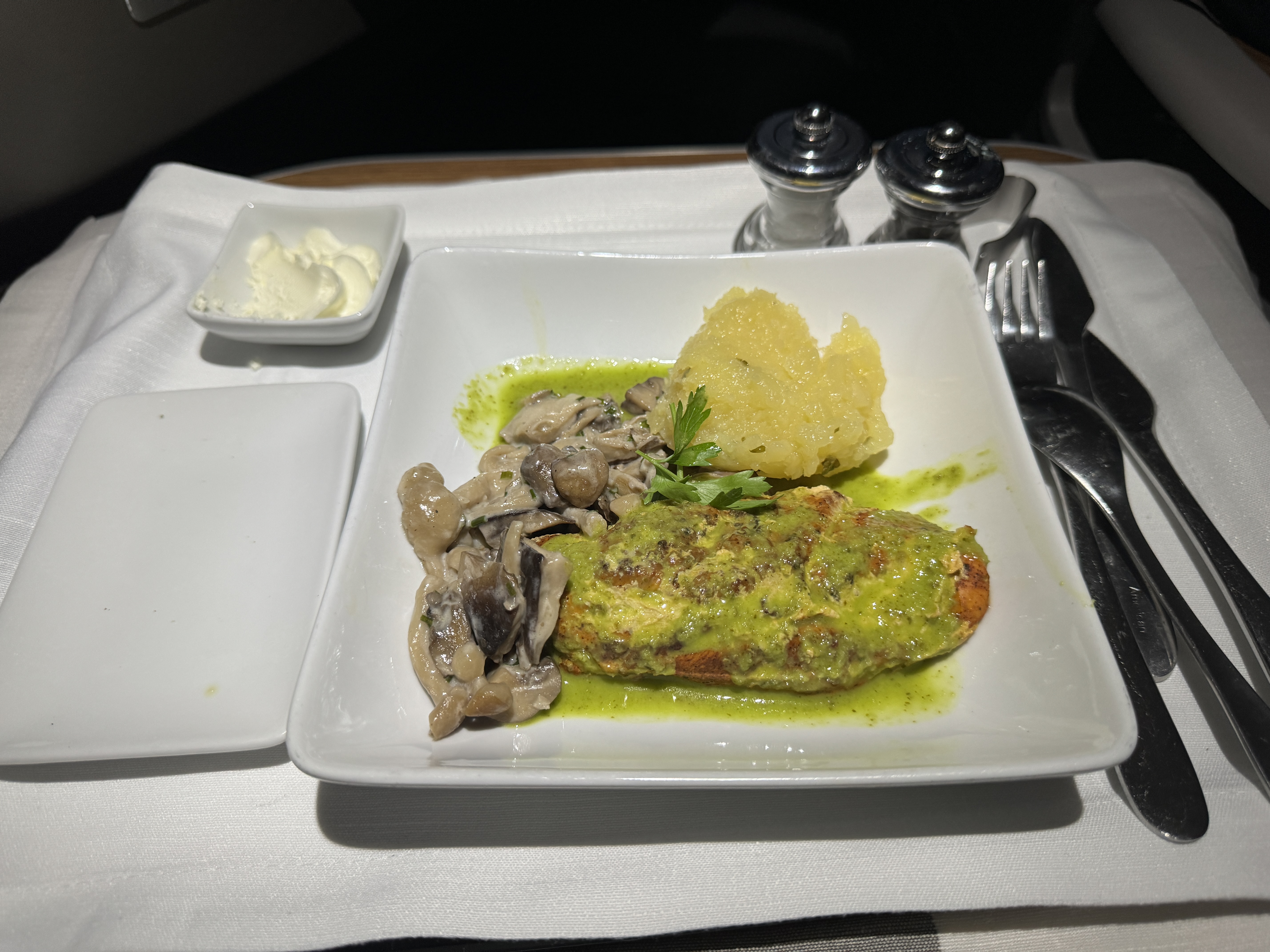 American Airlines first class entree American Airlines first class entree
