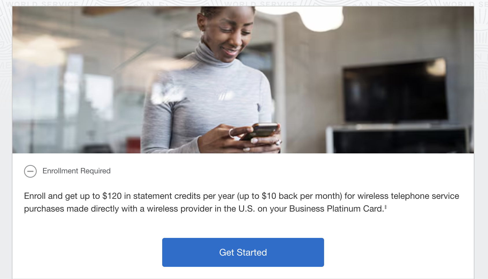 Amex Business Platinum wireless credit Amex Business Platinum wireless credit