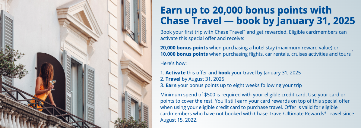 Chase Travel Promo Screenshot Chase Travel Promo Screenshot