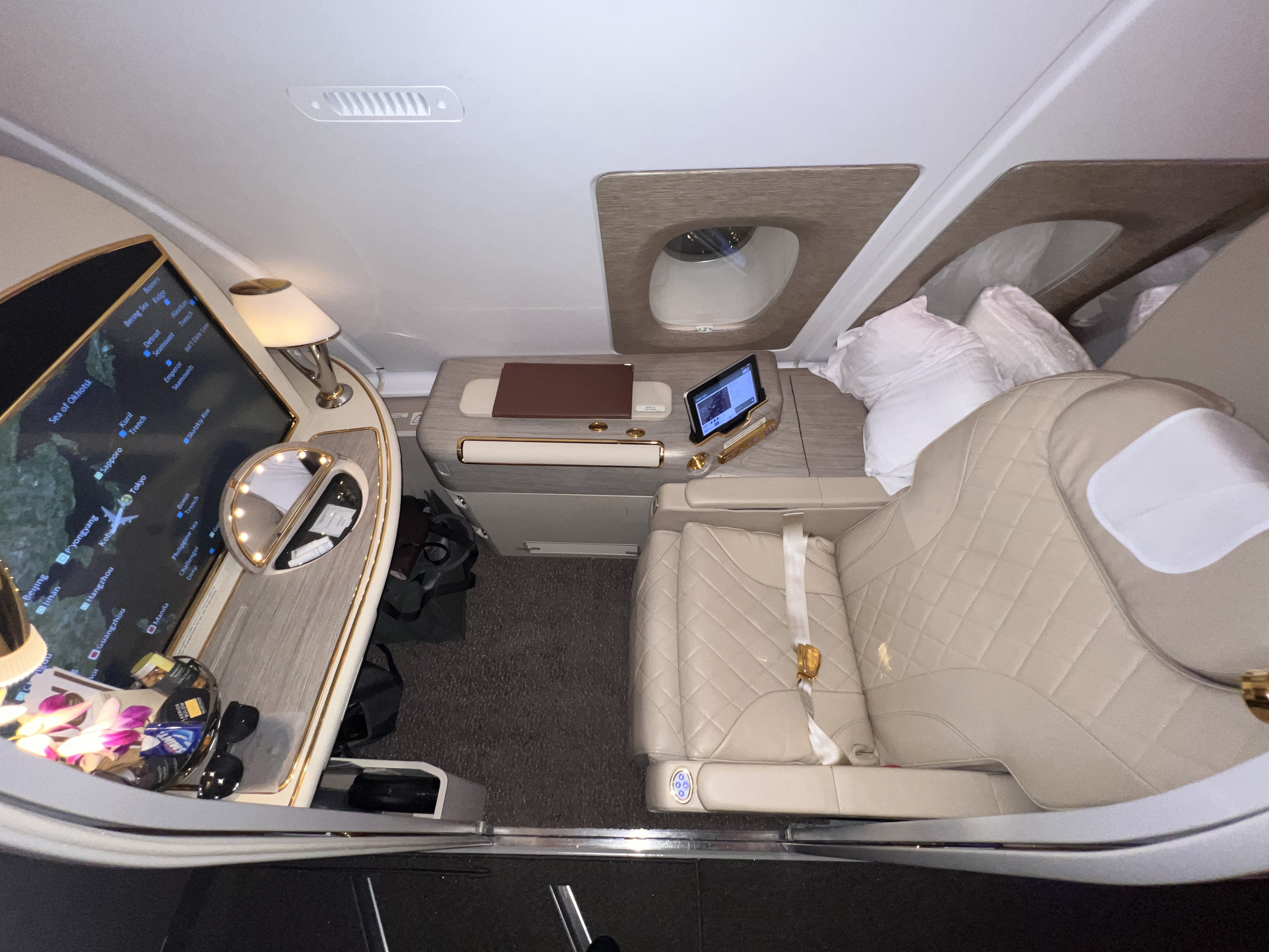 Emirates First A380 top view Emirates First A380 top view
