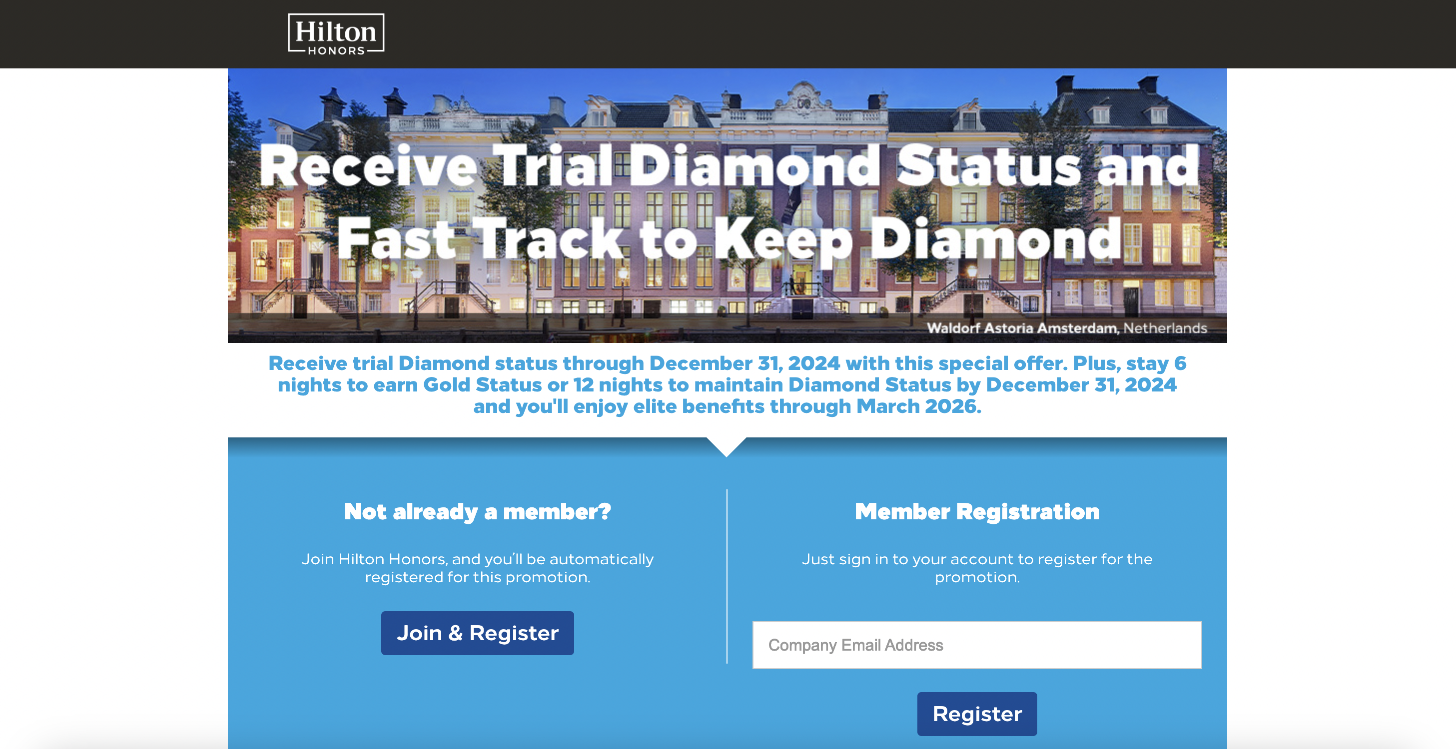 Hilton Diamond Promo