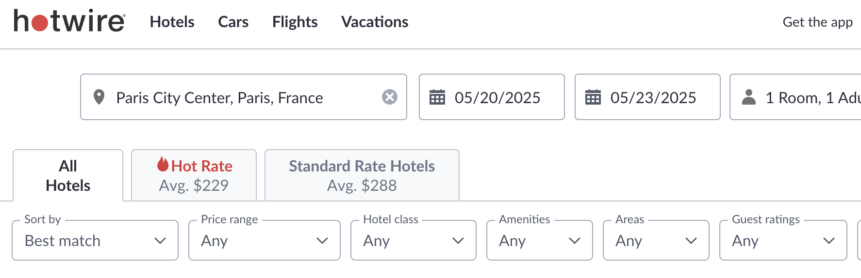 Hotwire Hot Rate Hotwire Hot Rate