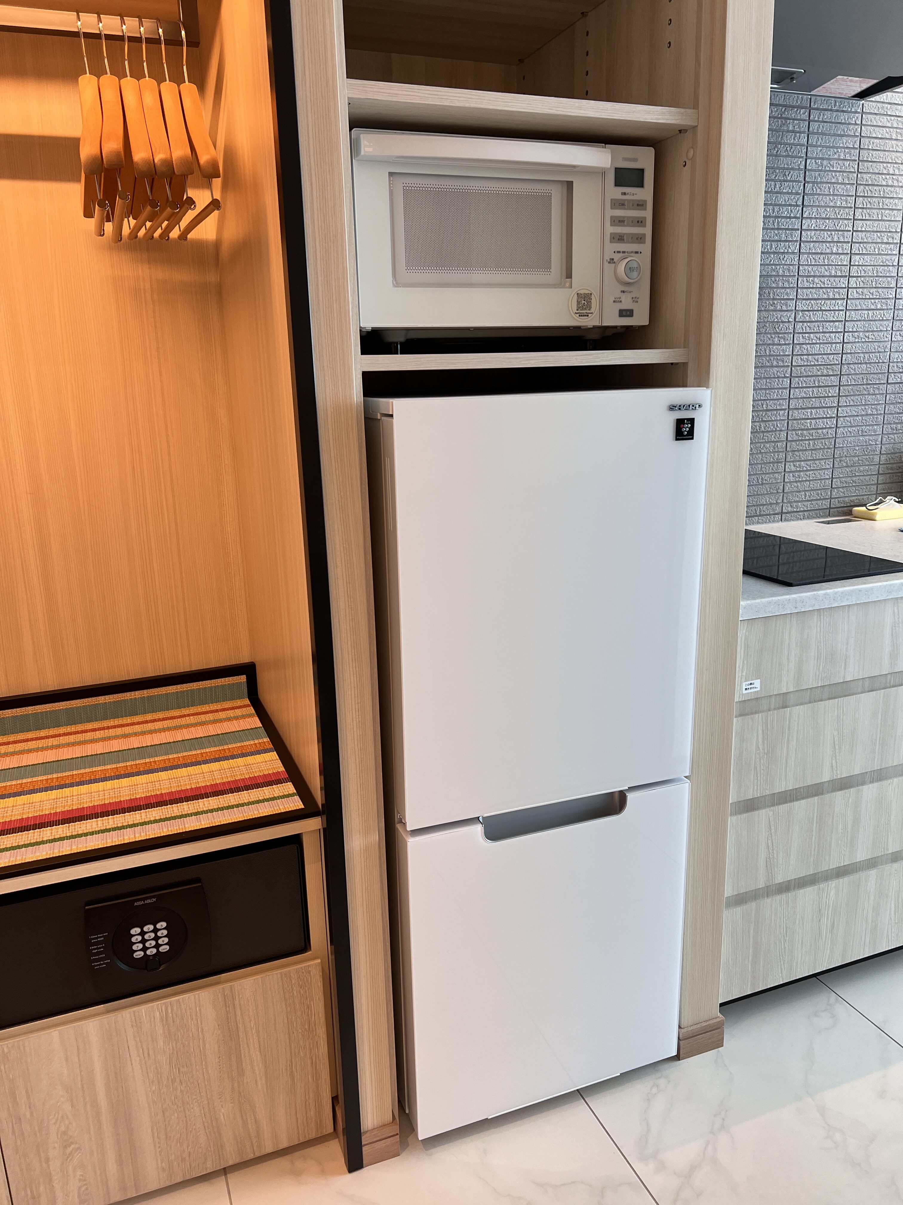 Hyatt House Tokyo Shibuya guest room microwave and fridge Hyatt House Tokyo Shibuya guest room microwave and fridge
