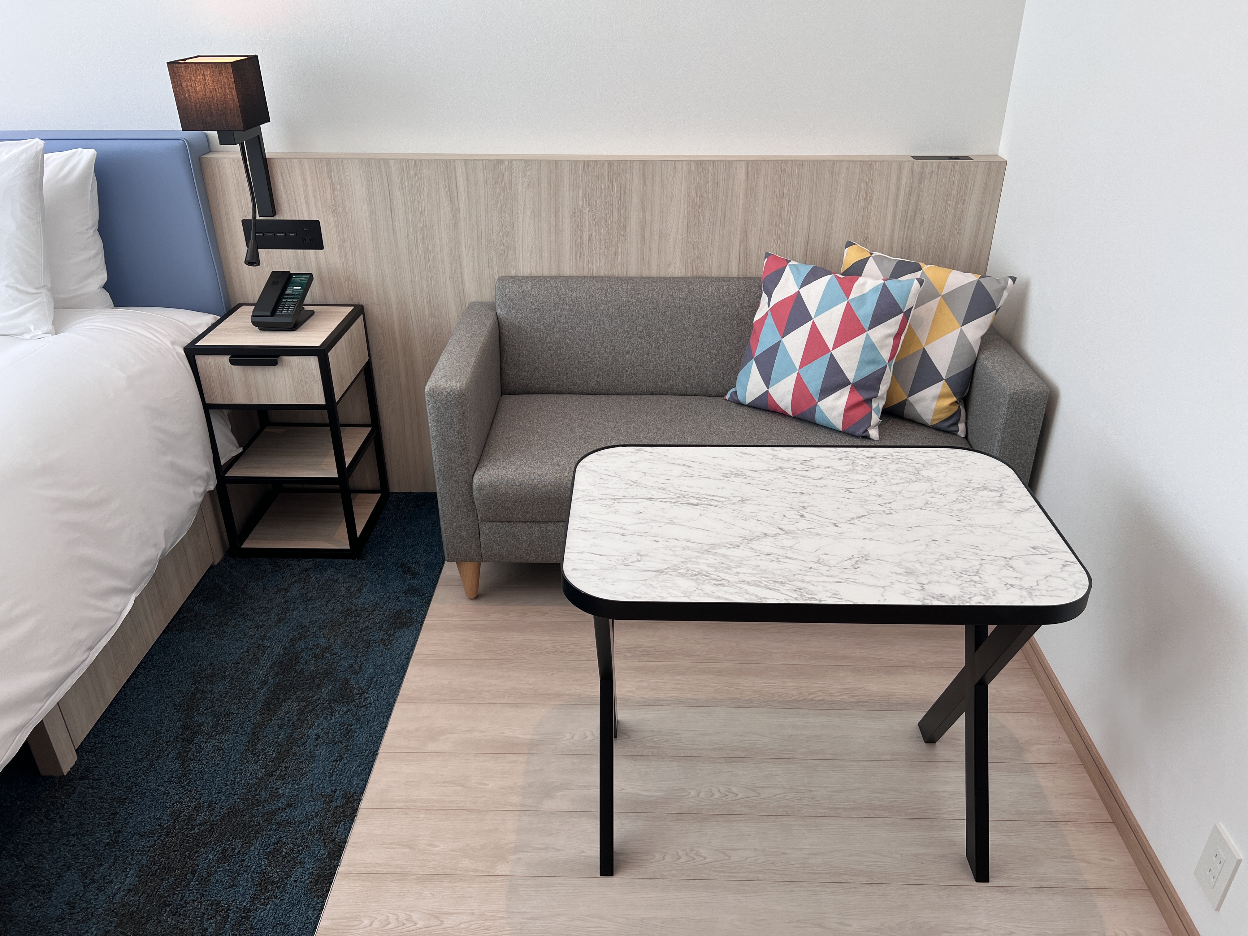 Hyatt House Tokyo Shibuya guest room sofa seating area Hyatt House Tokyo Shibuya guest room sofa seating area