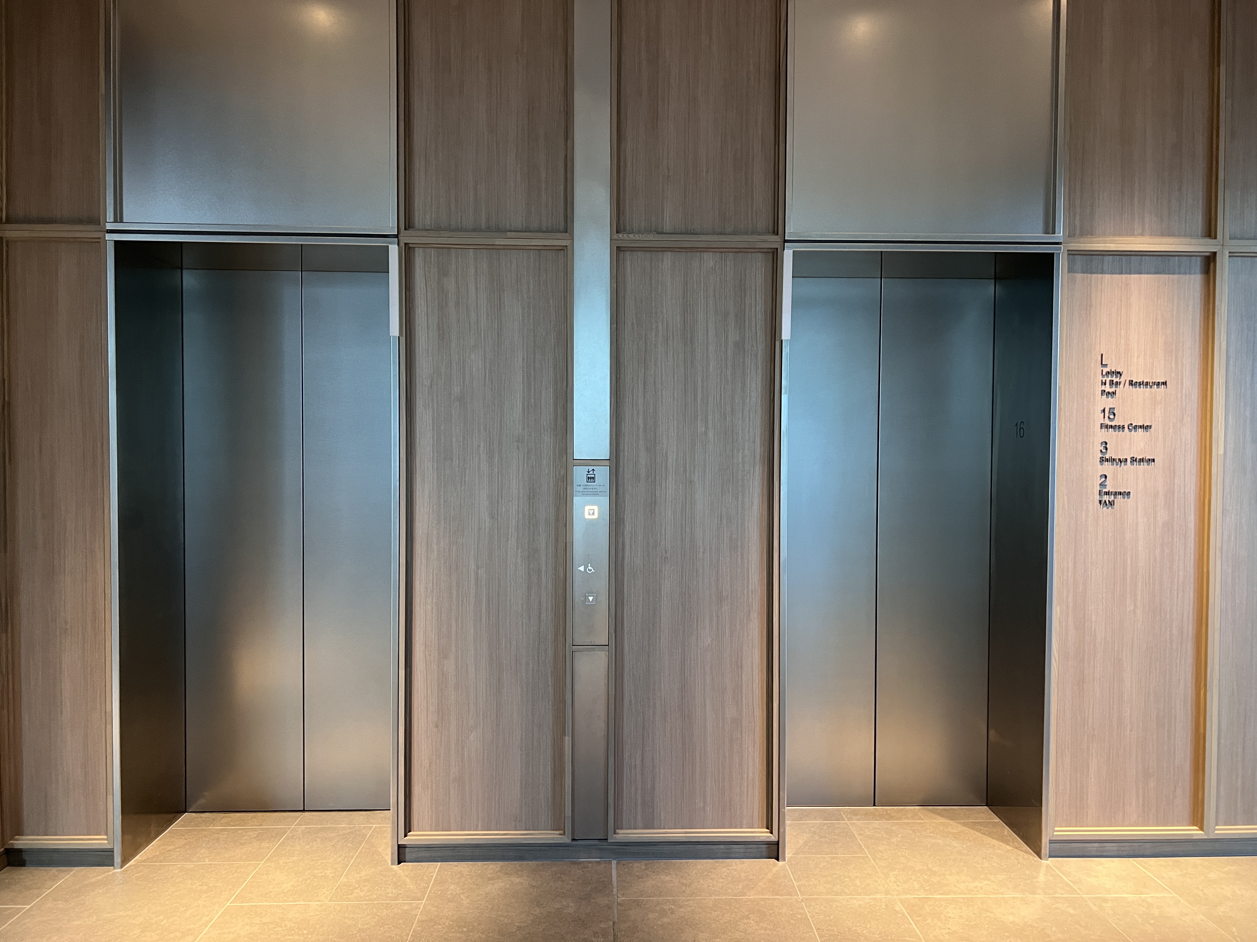Hyatt House Tokyo Shibuya lobby guestfloor elevators Hyatt House Tokyo Shibuya lobby guestfloor elevators