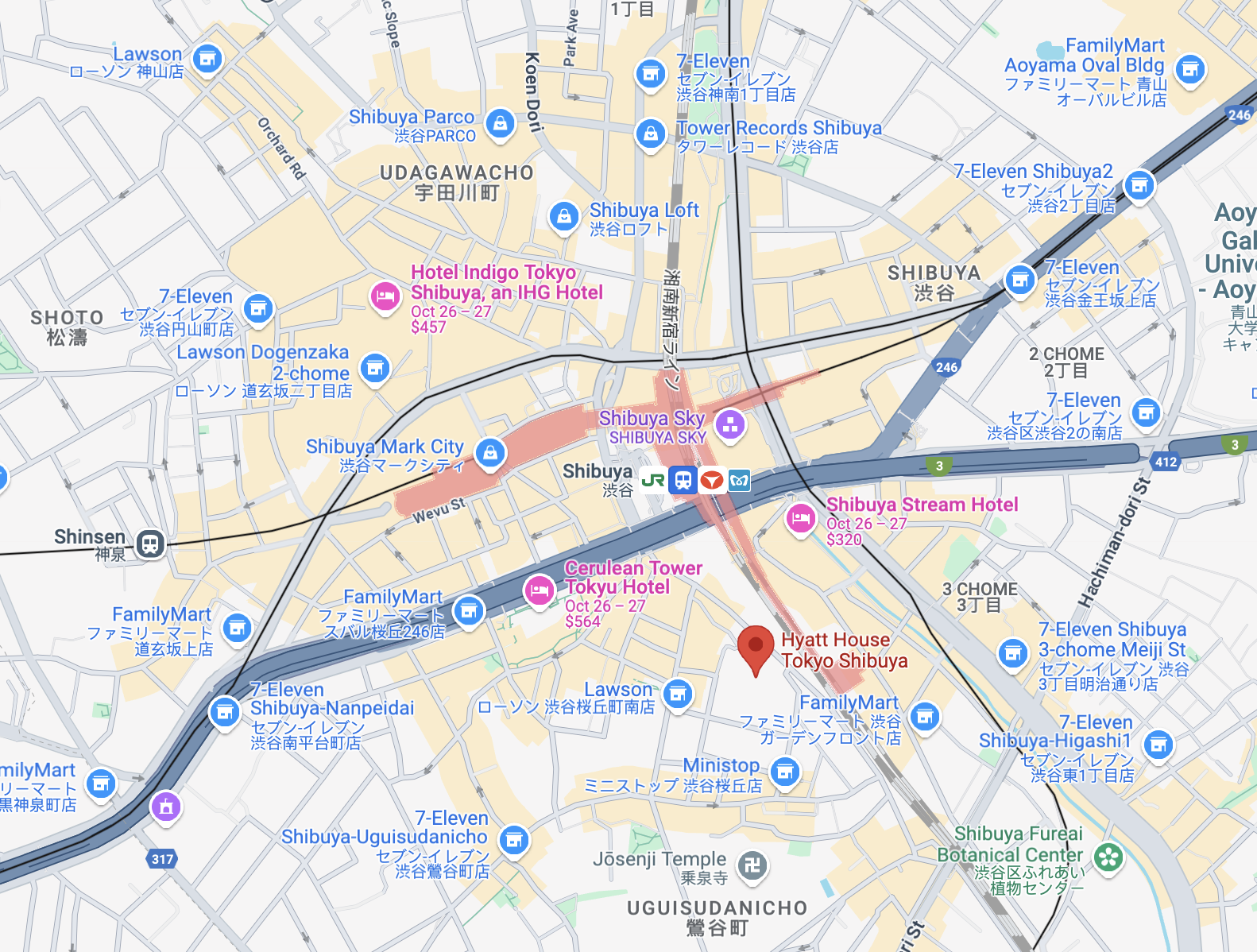 Hyatt House Tokyo Shibuya location Google Maps Hyatt House Tokyo Shibuya location Google Maps