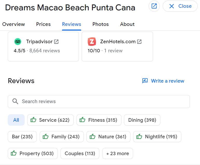 Keywords You can read reviews by keywords.