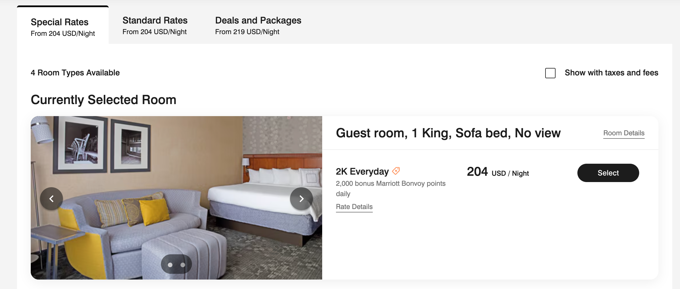 Courtyard 2K Everyday rates Marriott 2k Points Deal