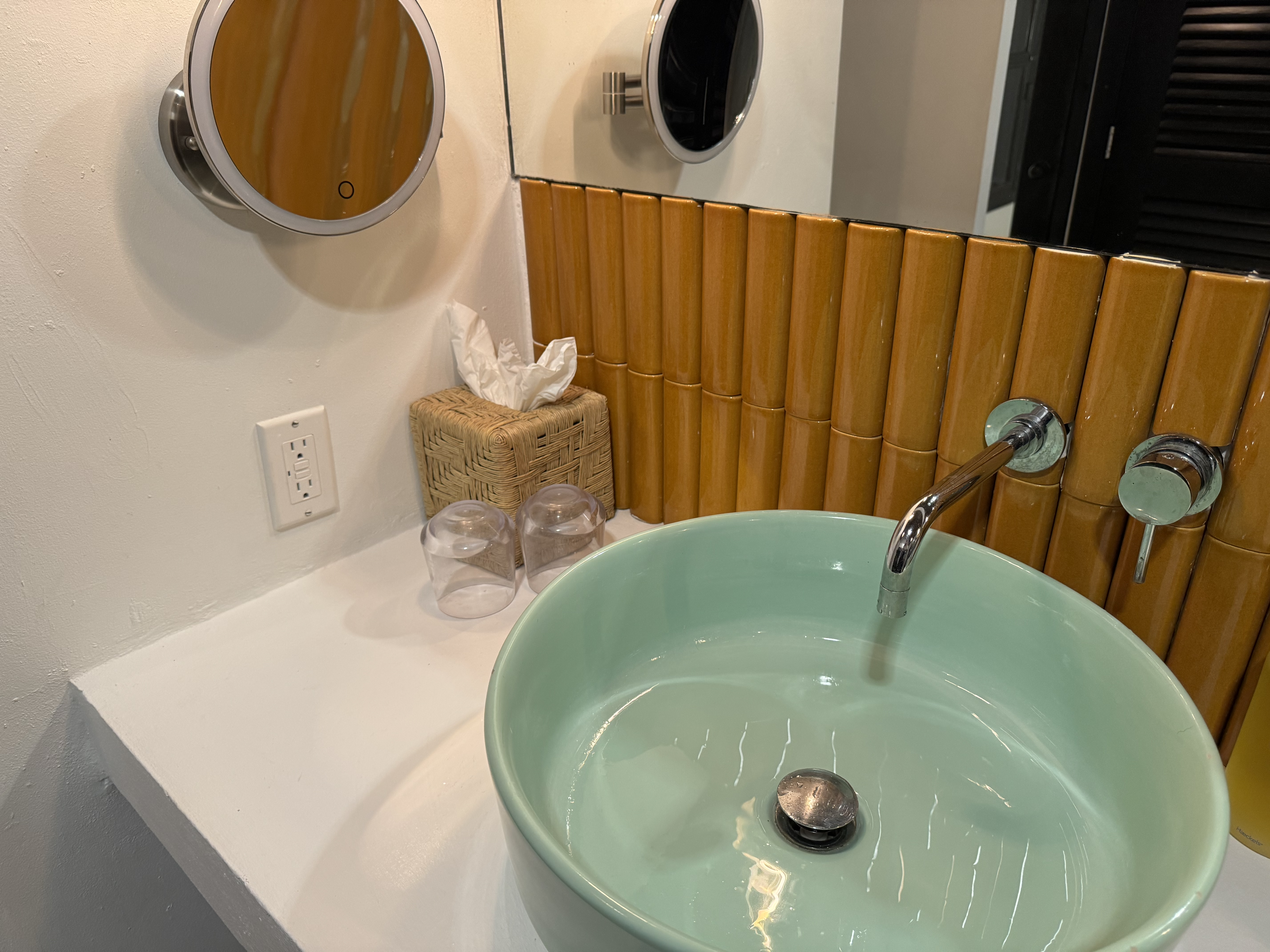 Matachica Resort Belize Mr Mrs Smith bathroom sink Matachica Resort Belize Mr Mrs Smith bathroom sink