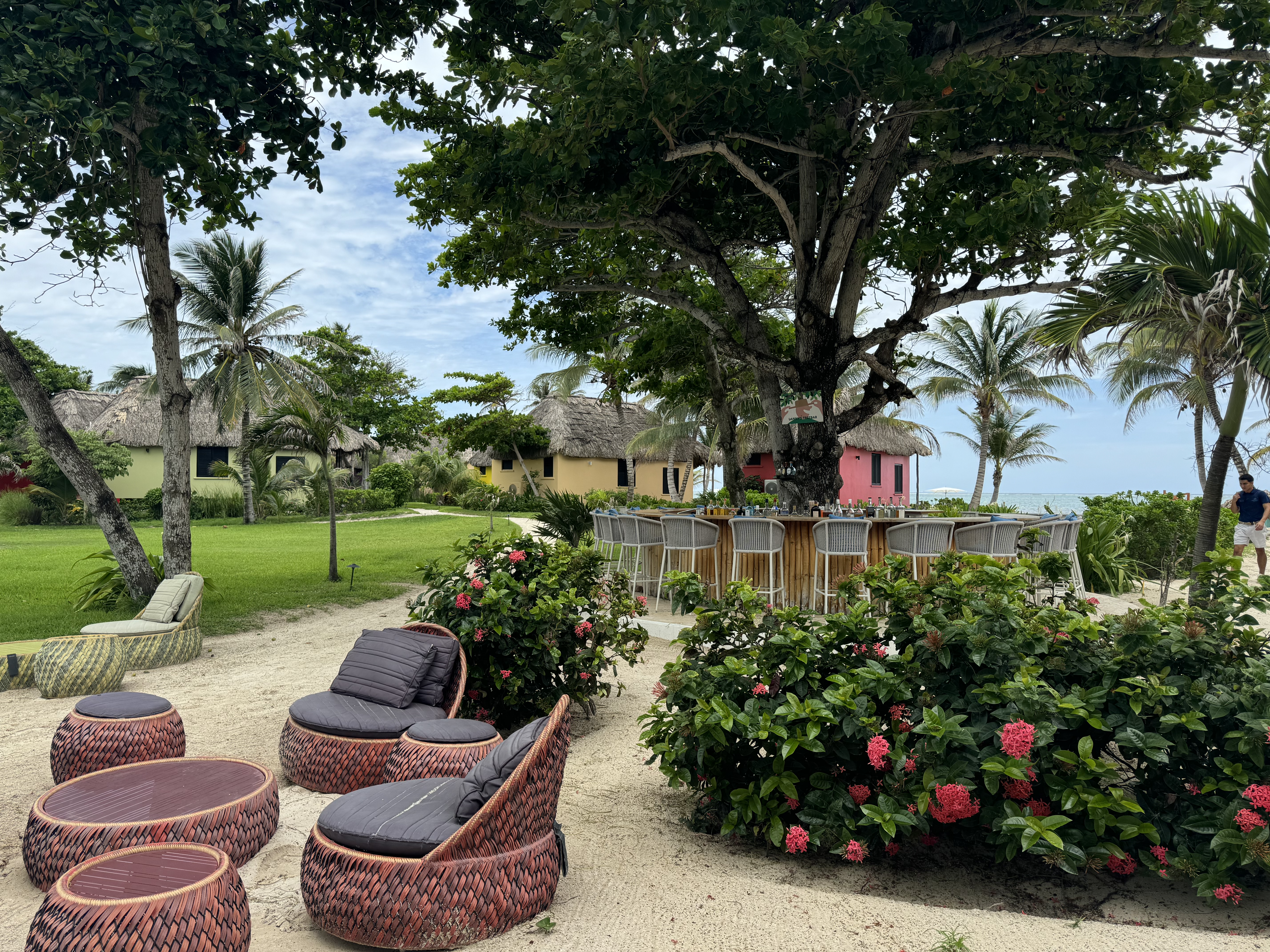 Matachica Resort Belize Mr Mrs Smith outdoor bar Matachica Resort Belize Mr Mrs Smith outdoor bar