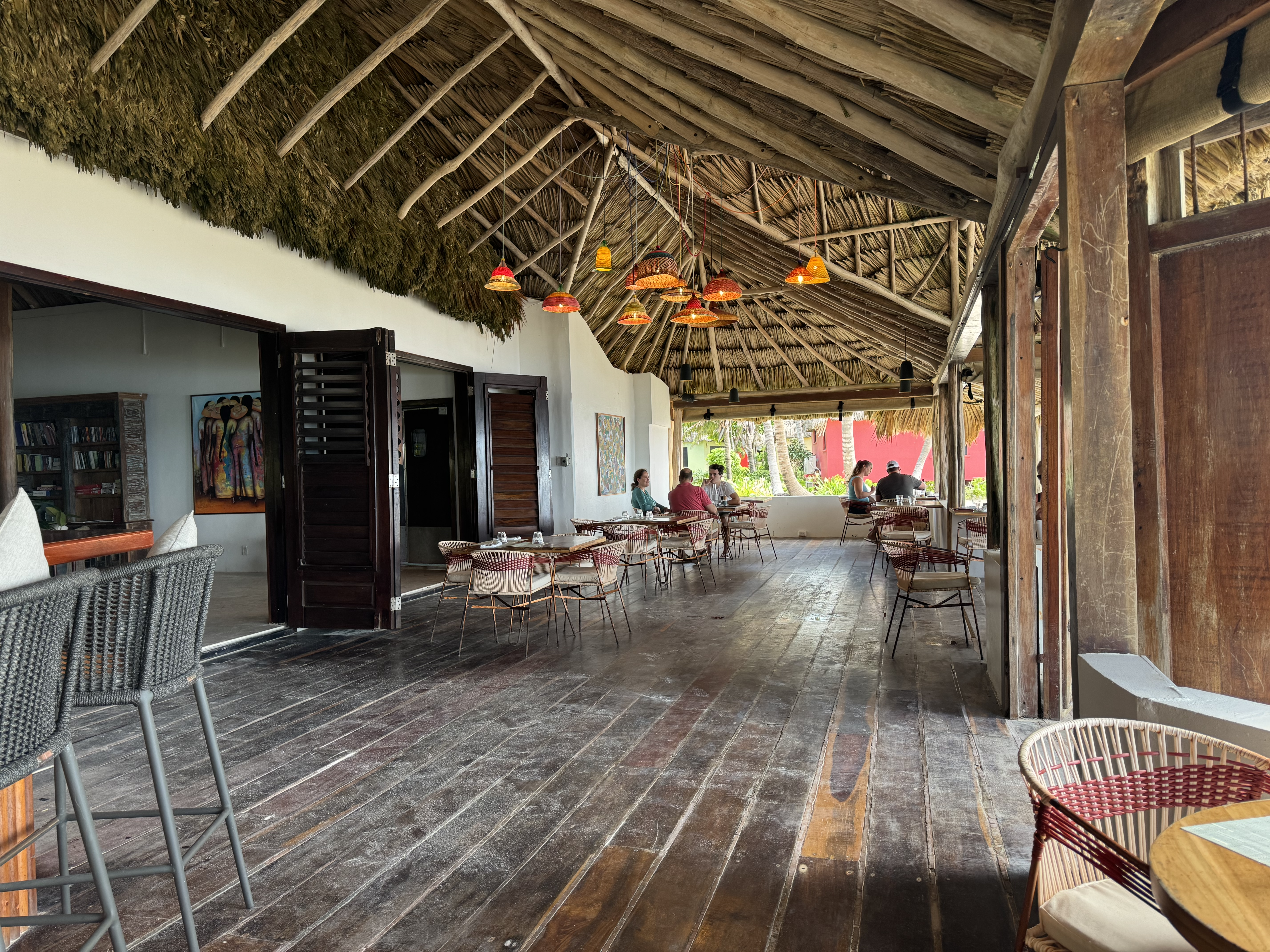 Matachica Resort Belize Mr Mrs Smith restaurant seating Matachica Resort Belize Mr Mrs Smith restaurant seating