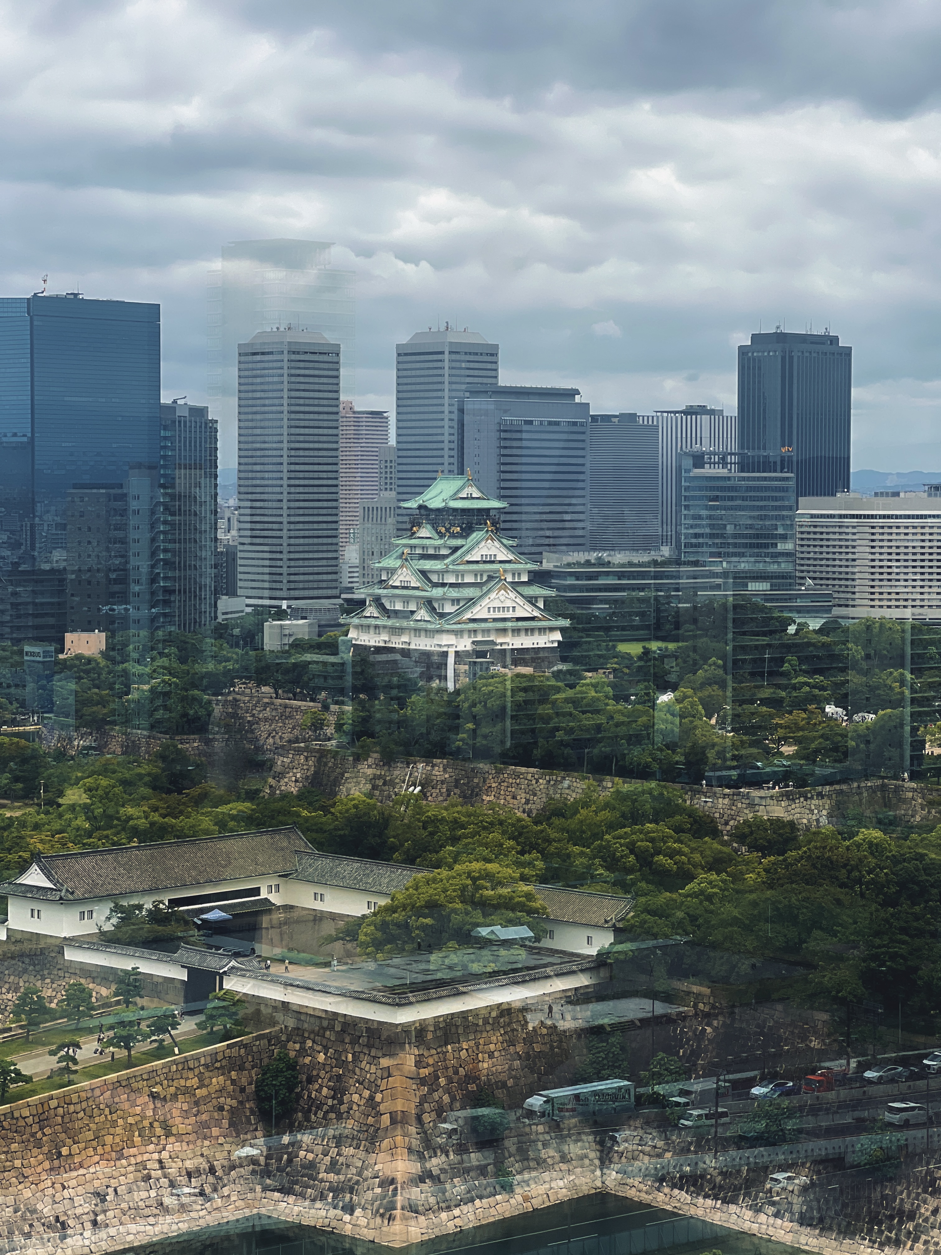 Osaka Castle view from museum Osaka Castle view from museum