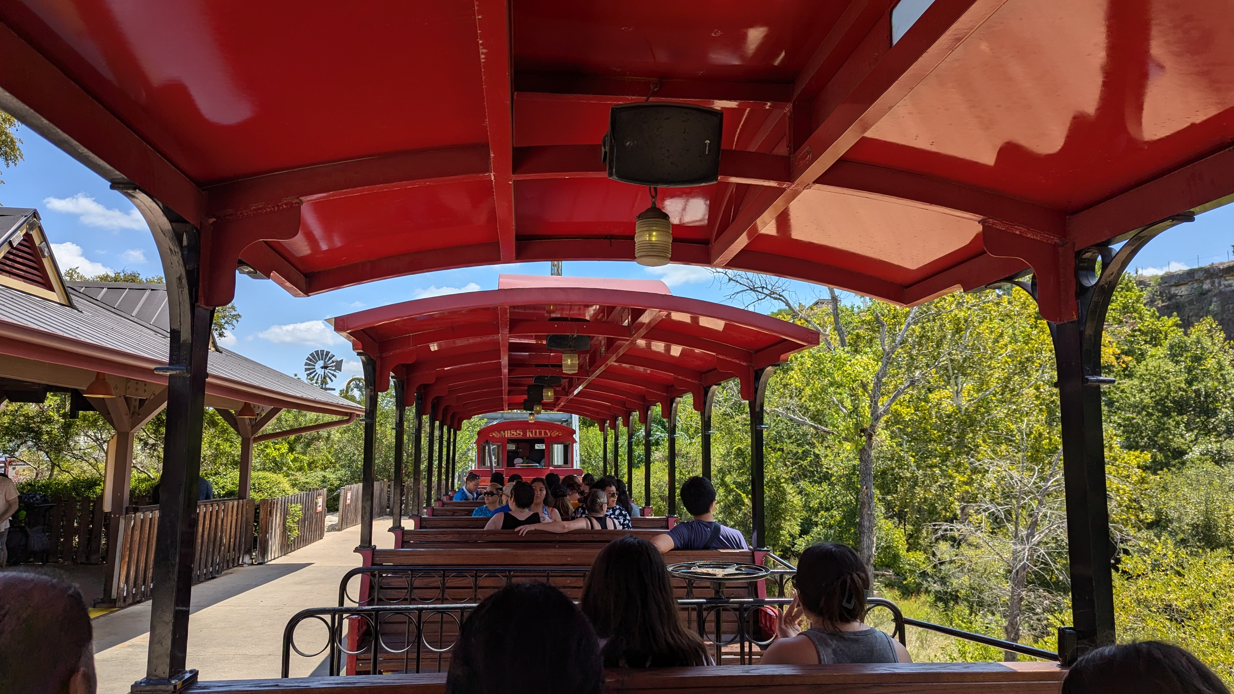 Park train at Six Flags Fiesta Texas Park train at Six Flags Fiesta Texas