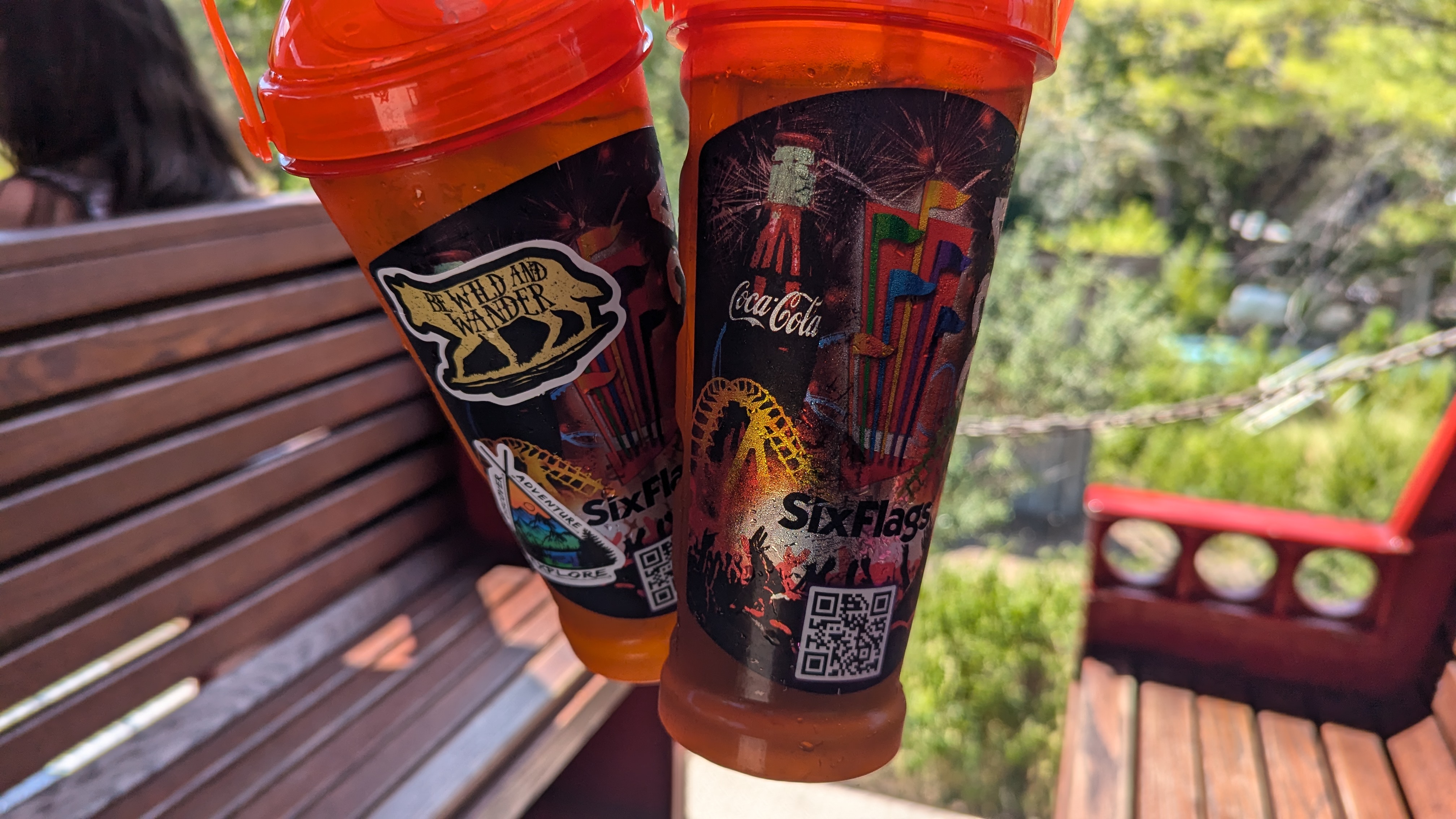 Refillable cups at Six Flags Fiesta Texas Refillable cups at Six Flags Fiesta Texas