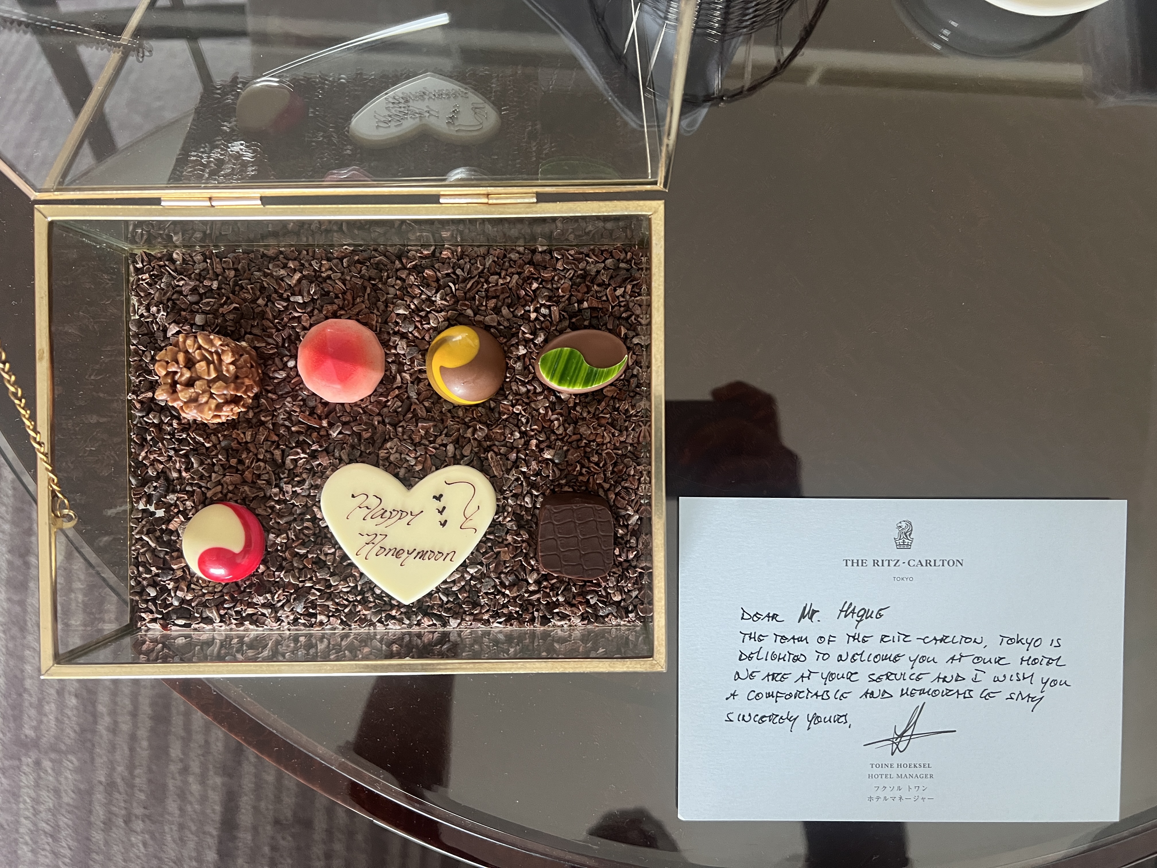 Ritz Carlton Tokyo complimentary treats Ritz Carlton Tokyo complimentary treats