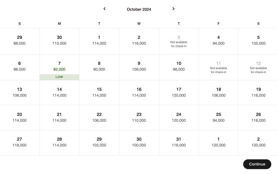 Ritz Carlton Turks and Caicos October 2024 Award Pricing