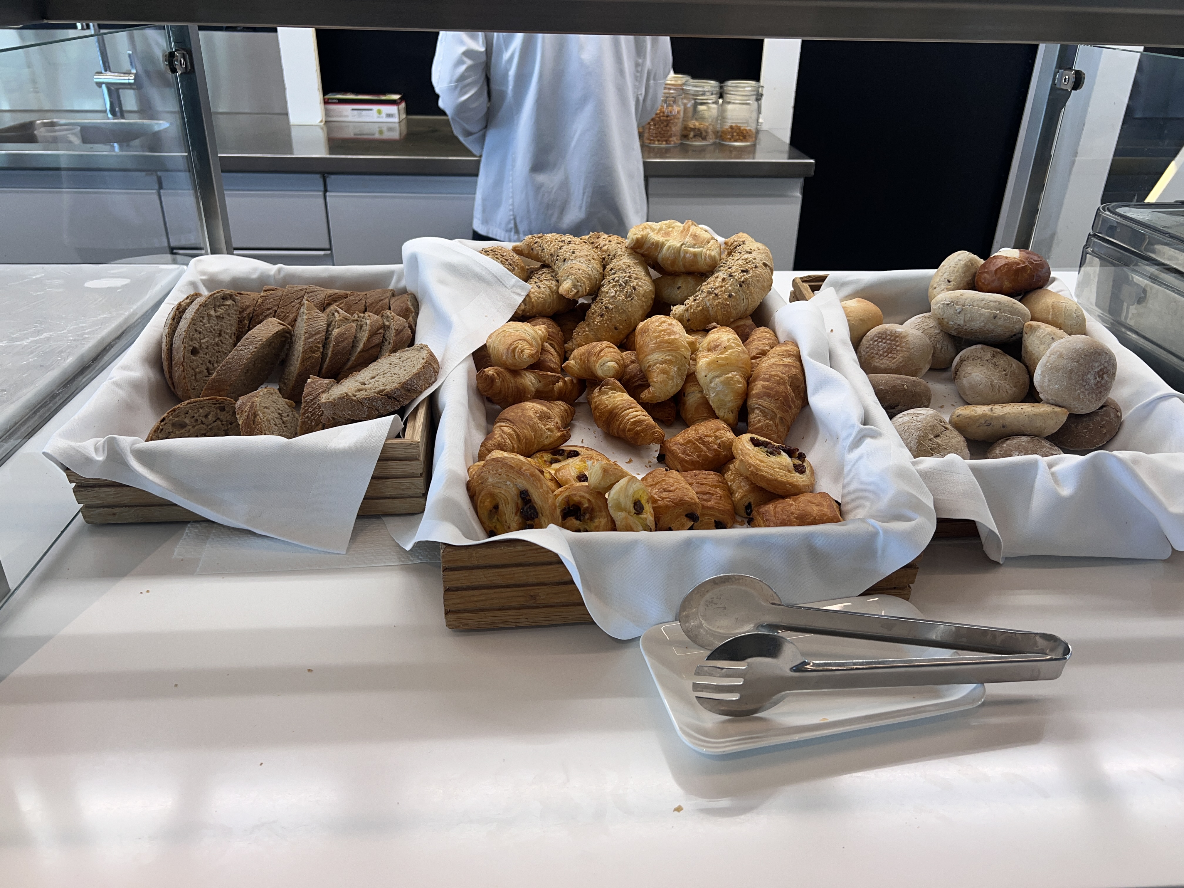 Swiss Business Class Lounge Zurich pastries Swiss Business Class Lounge Zurich pastries