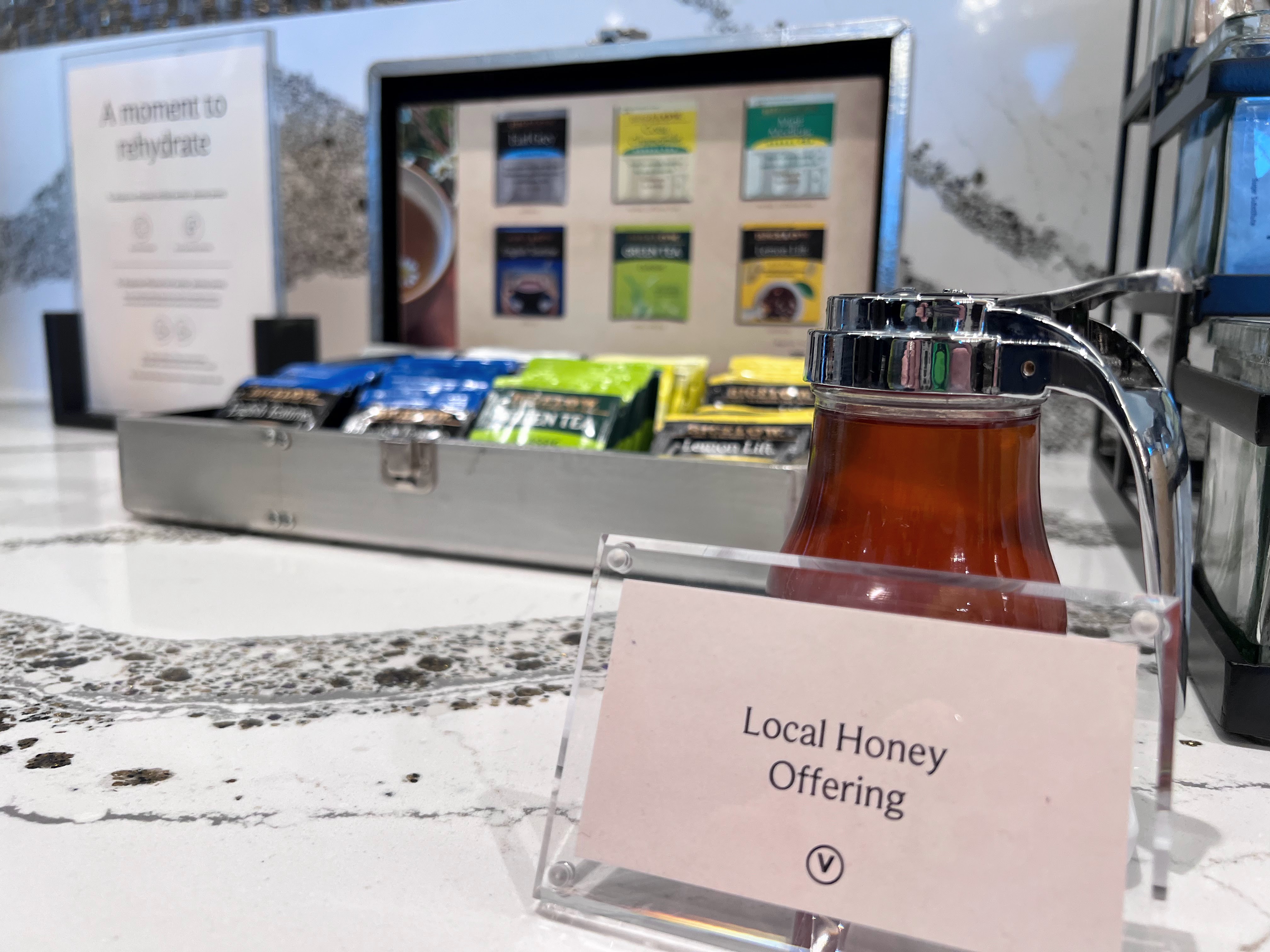Tea and honey at The Club MDW Tea and honey at The Club MDW