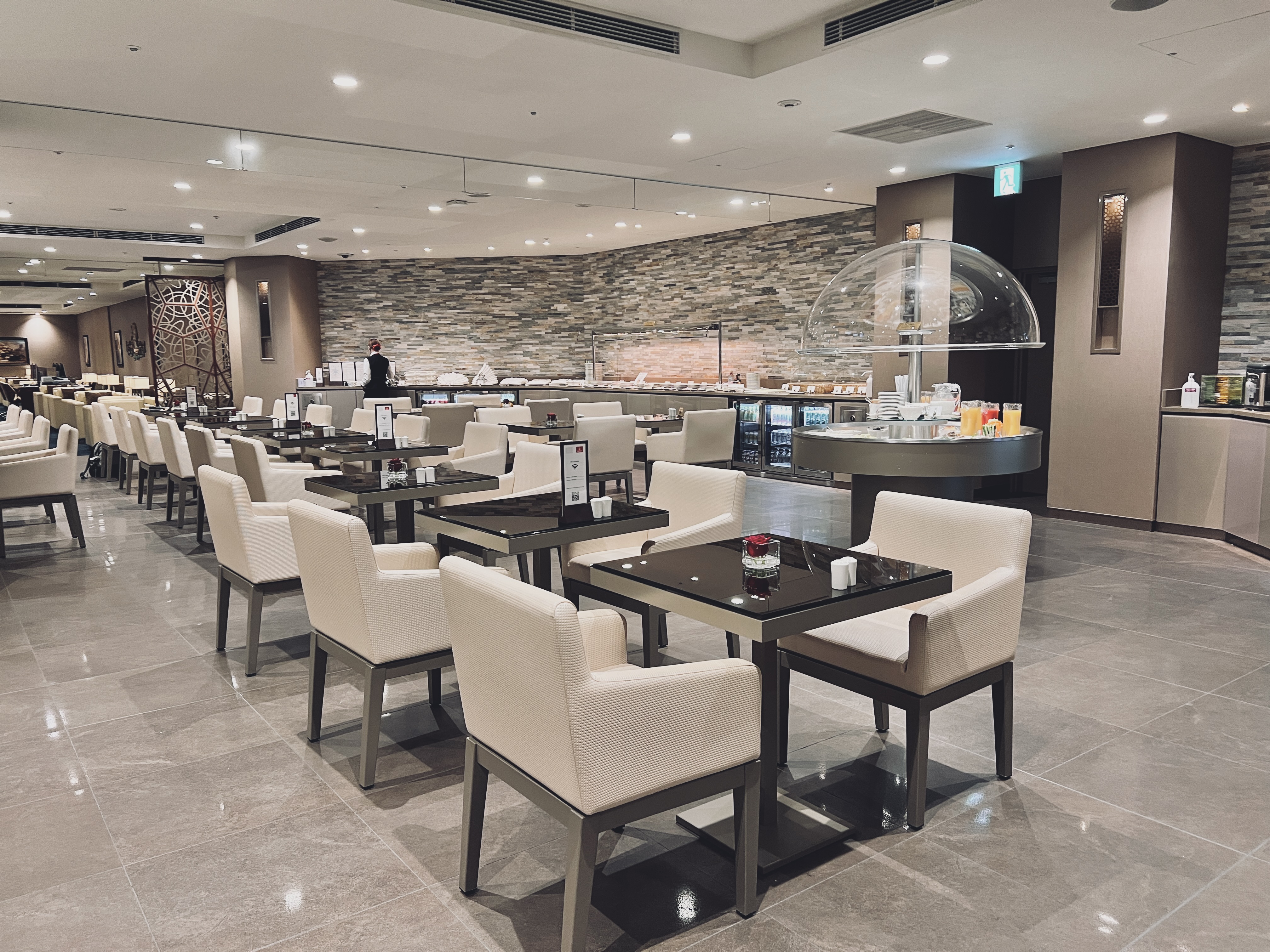 The Emirates Lounge Narita NRT dining seating The Emirates Lounge Narita NRT dining seating