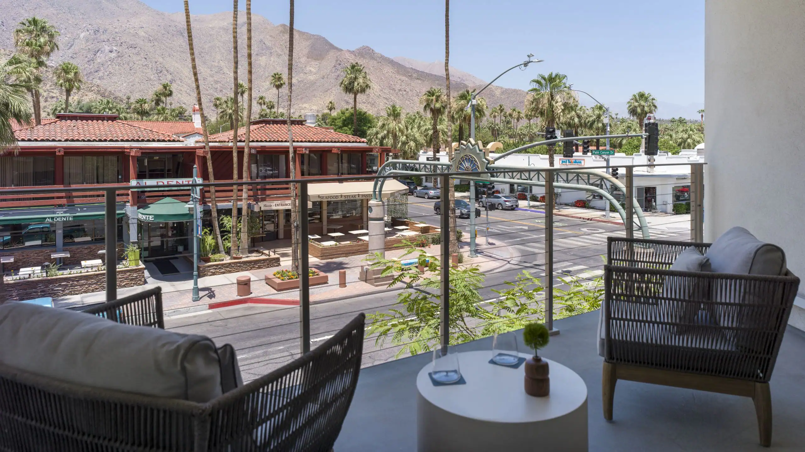 Thompson Palm Springs view to Palm Canyon Thompson Palm Springs view to Palm Canyon
