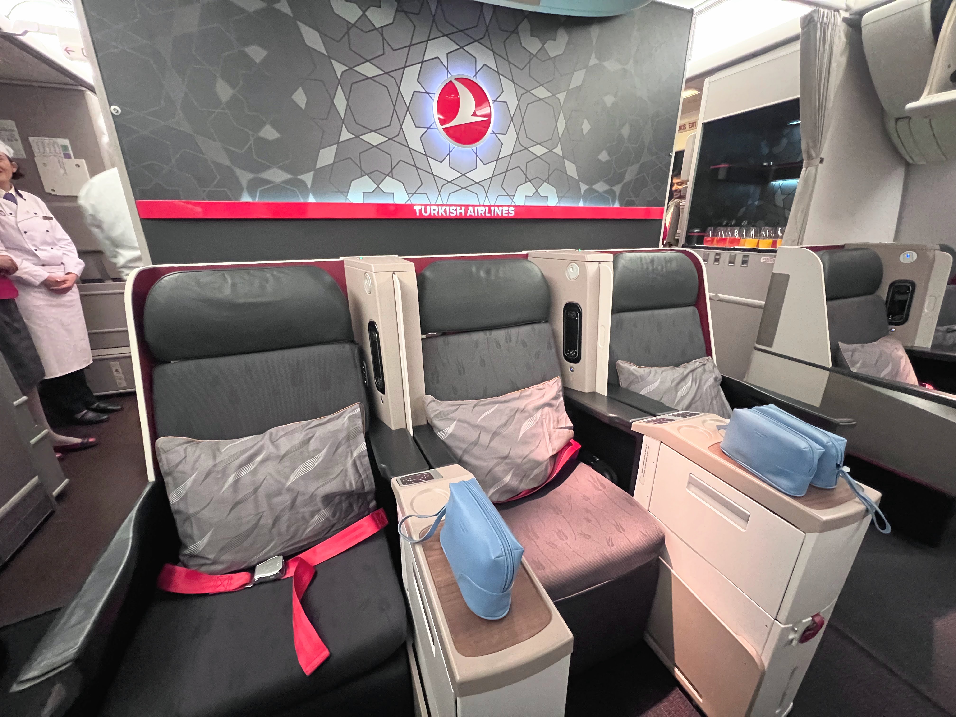 Turkish Airlines business class on a Boeing 777