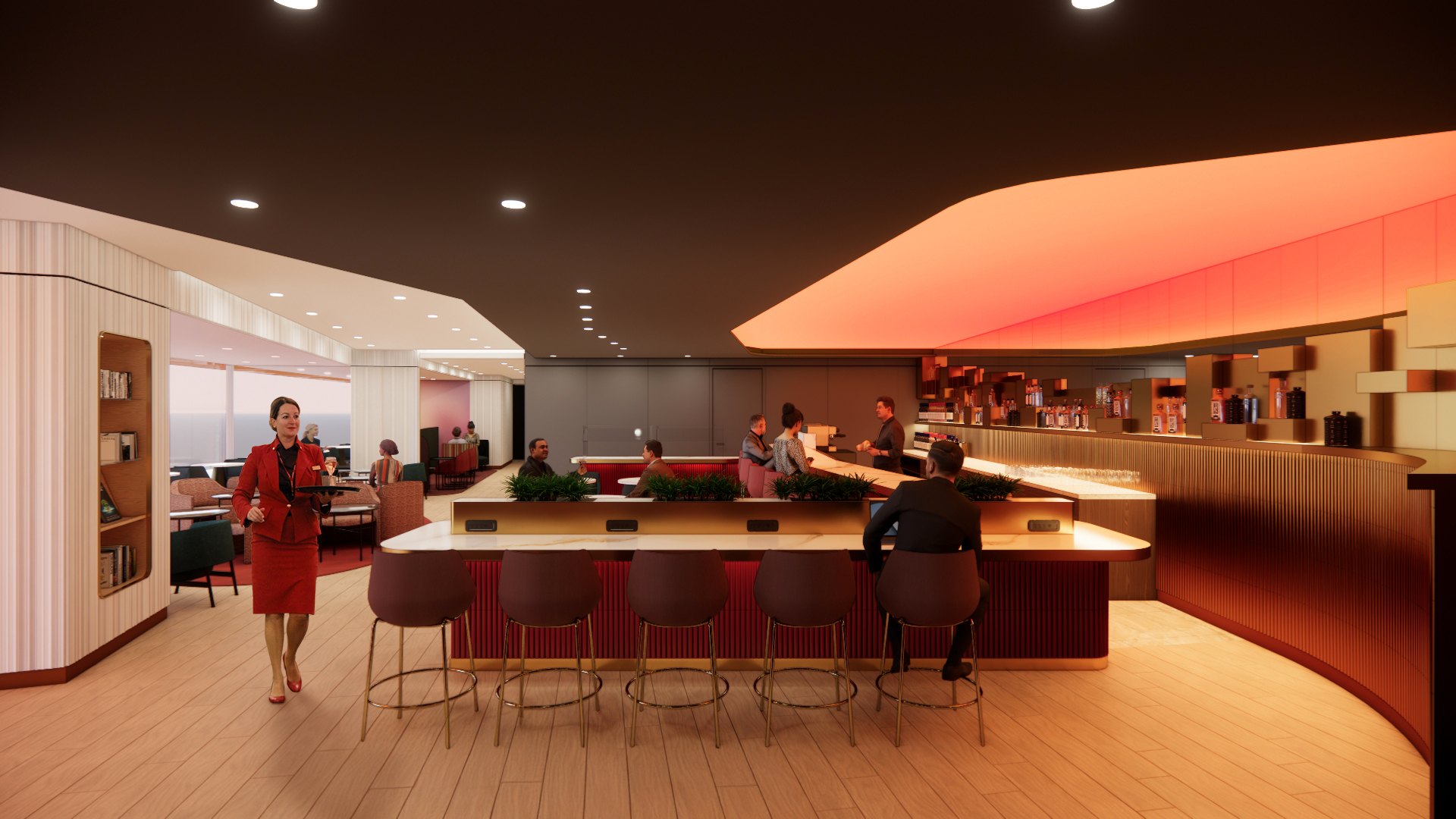 Virgin Atlantic Los Angeles LAX The Clubhouse Bar Virgin Atlantic Los Angeles LAX The Clubhouse Bar