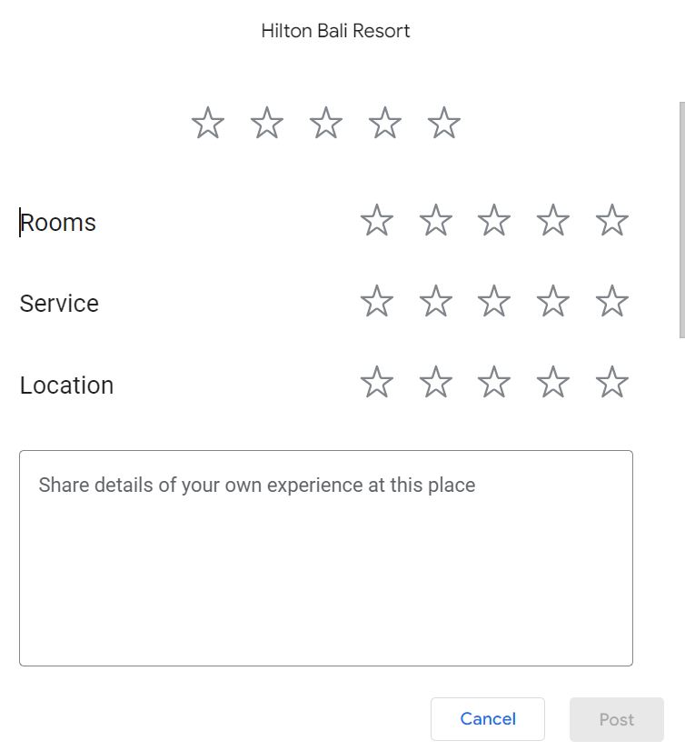 Write a Review Write a Review for Google