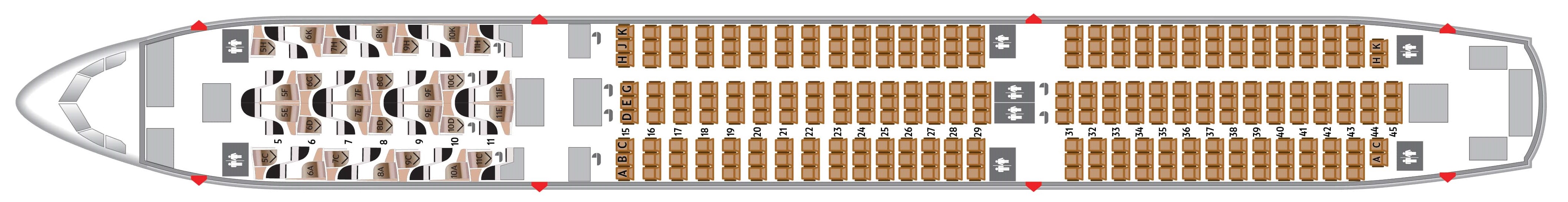 etihad b787 9 2class map