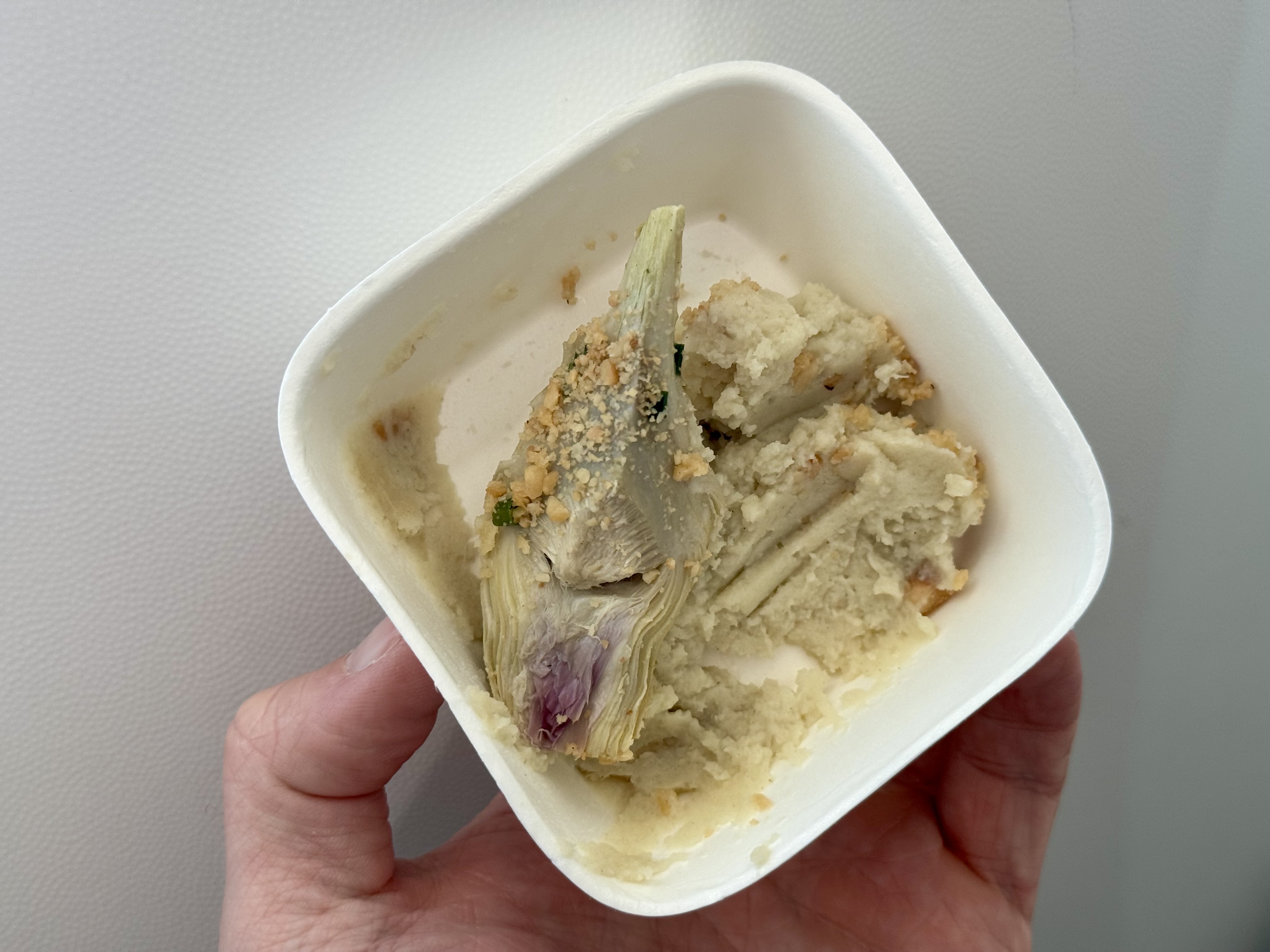 Air France Boeing 789 premium economy FnB artichoke starter Air France Boeing 789 premium economy FnB artichoke starter