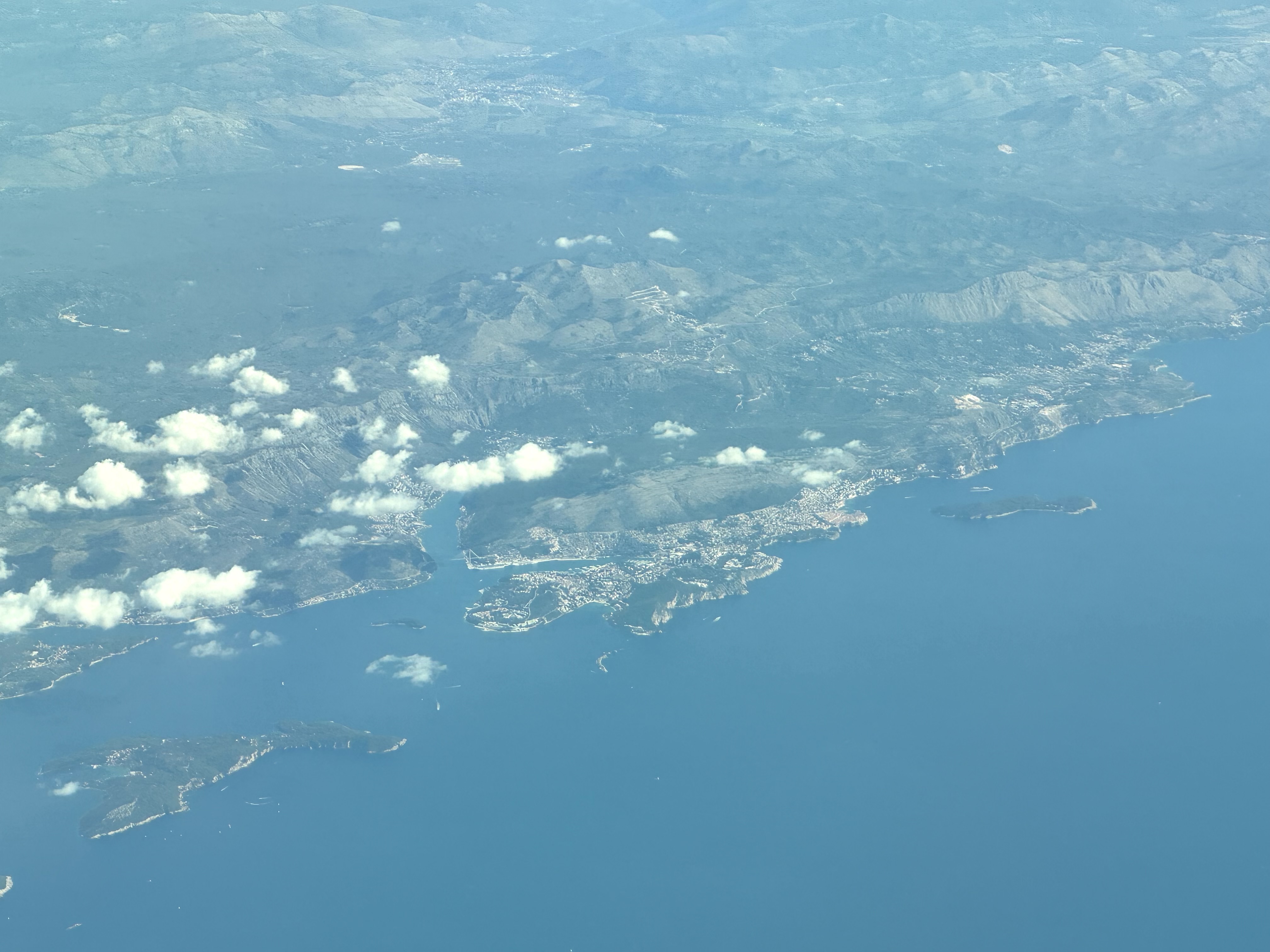 Air France Boeing 789 view of Dubrovnik Air France Boeing 789 view of Dubrovnik