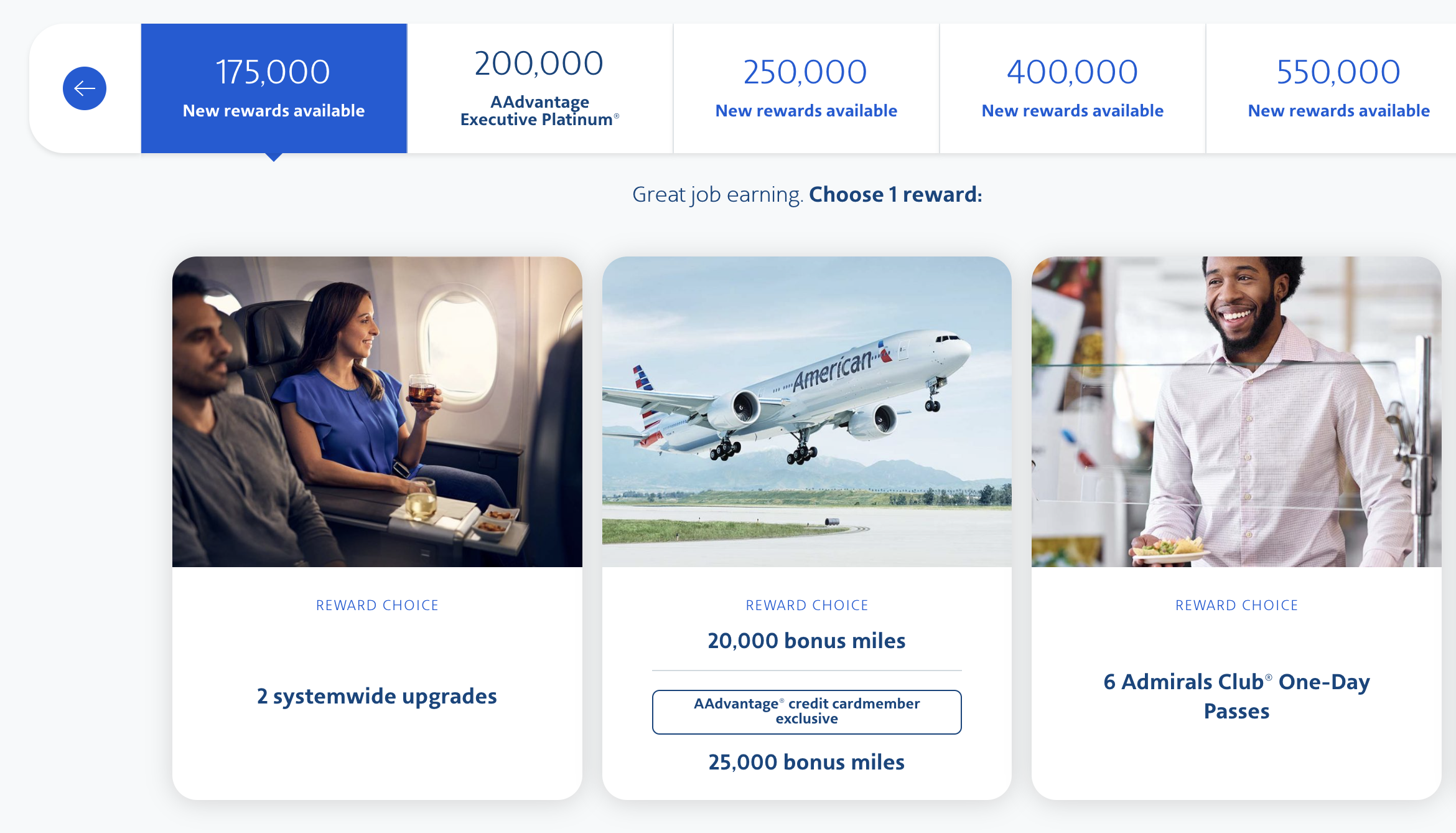 American Loyalty Points rewards 175000 American Loyalty Points rewards 175000