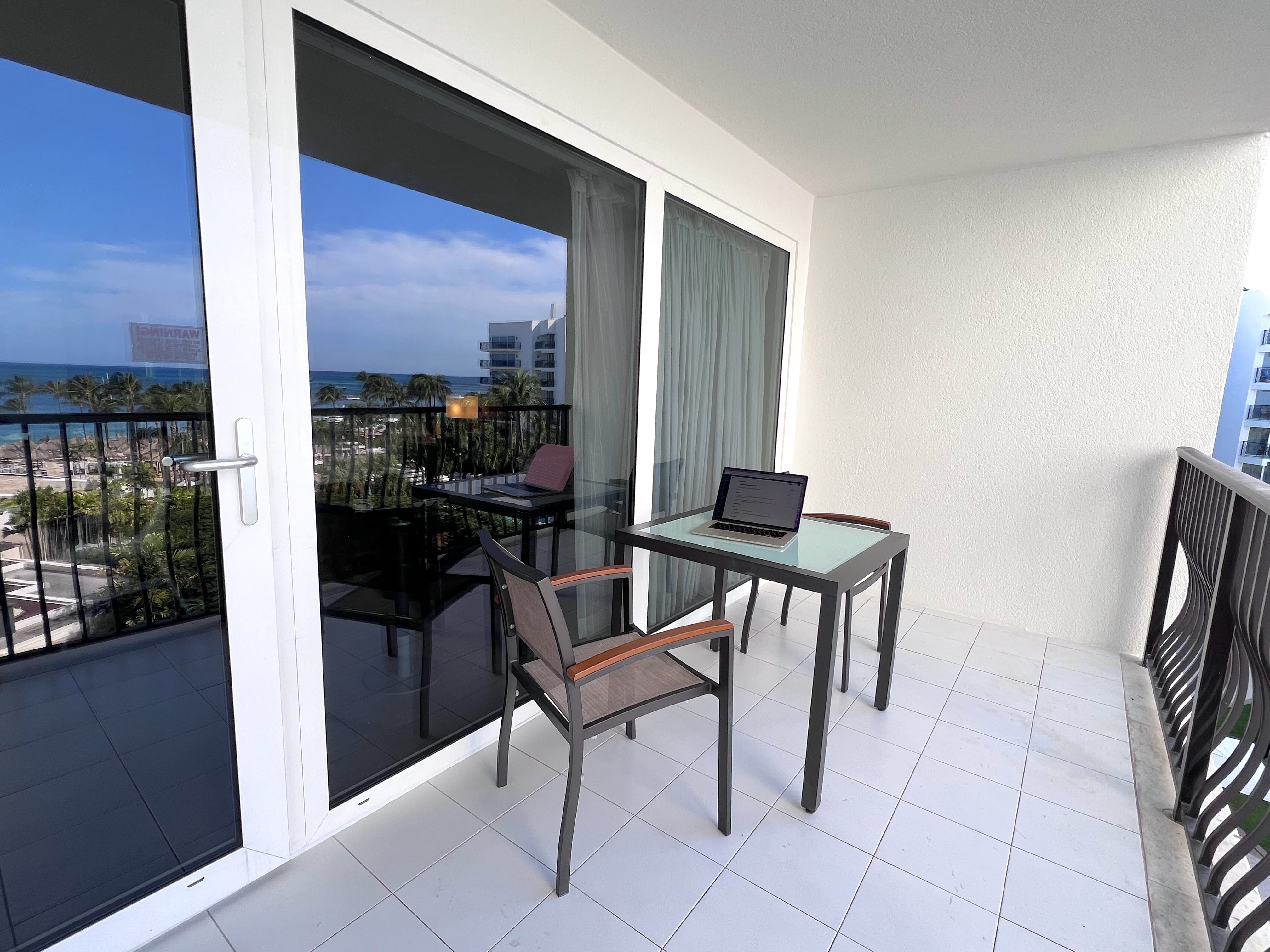 Aruba Marriott Resort guest room balcony Aruba Marriott Resort guest room balcony