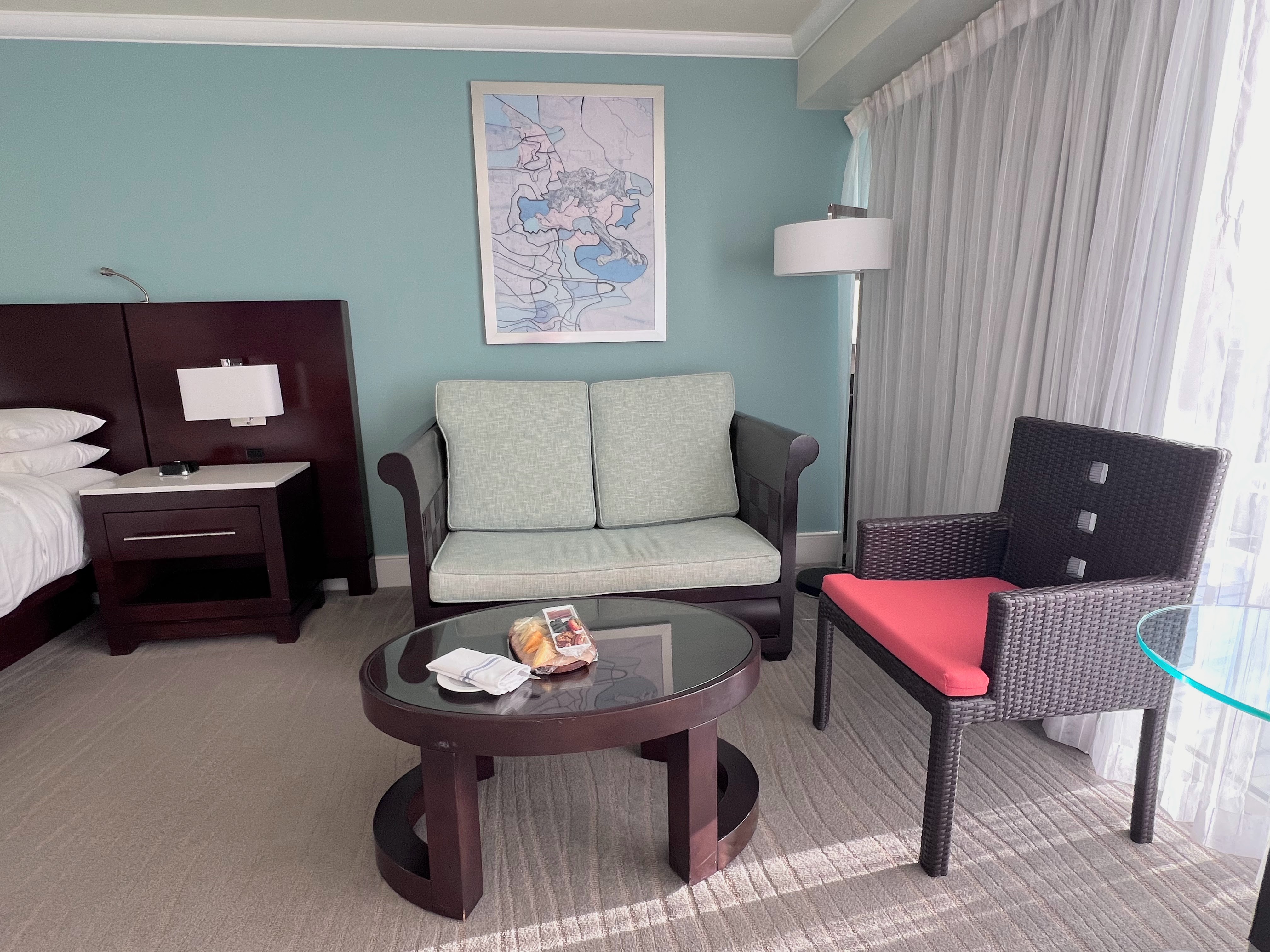 Aruba Marriott Resort guest room sitting area Aruba Marriott Resort guest room sitting area