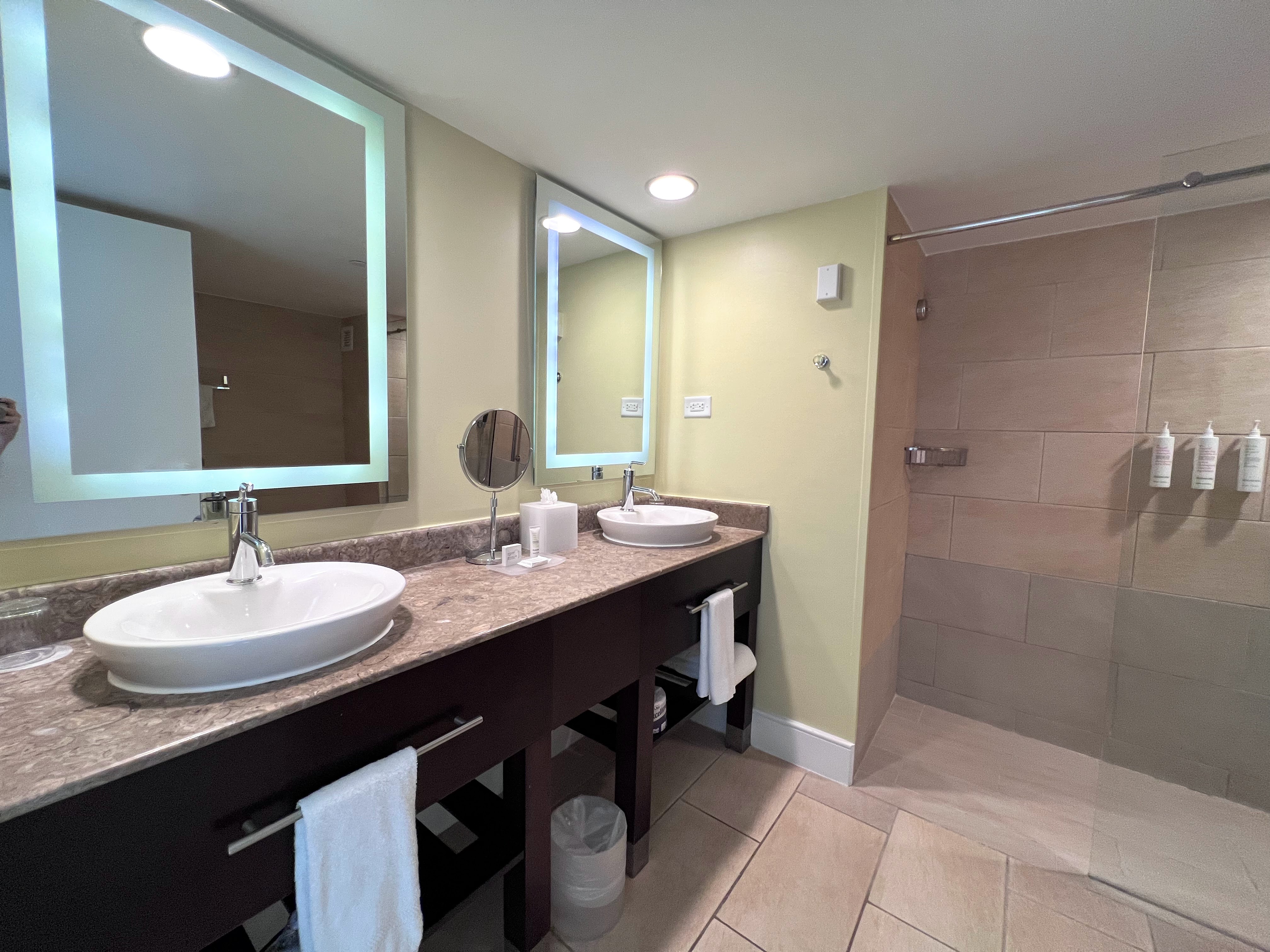 Aruba Marriott Resort guestroom bathroom sinks Aruba Marriott Resort guestroom bathroom sinks