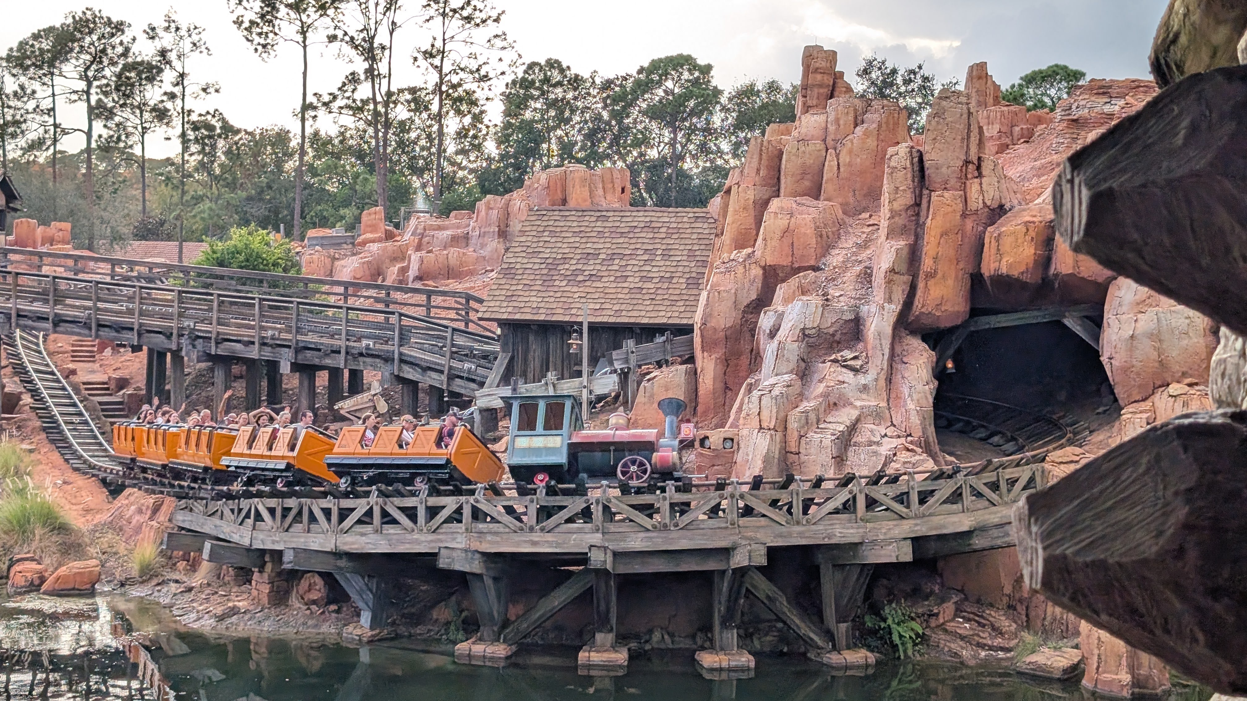 Big Thunder Mountain Railroad in action Big Thunder Mountain Railroad in action