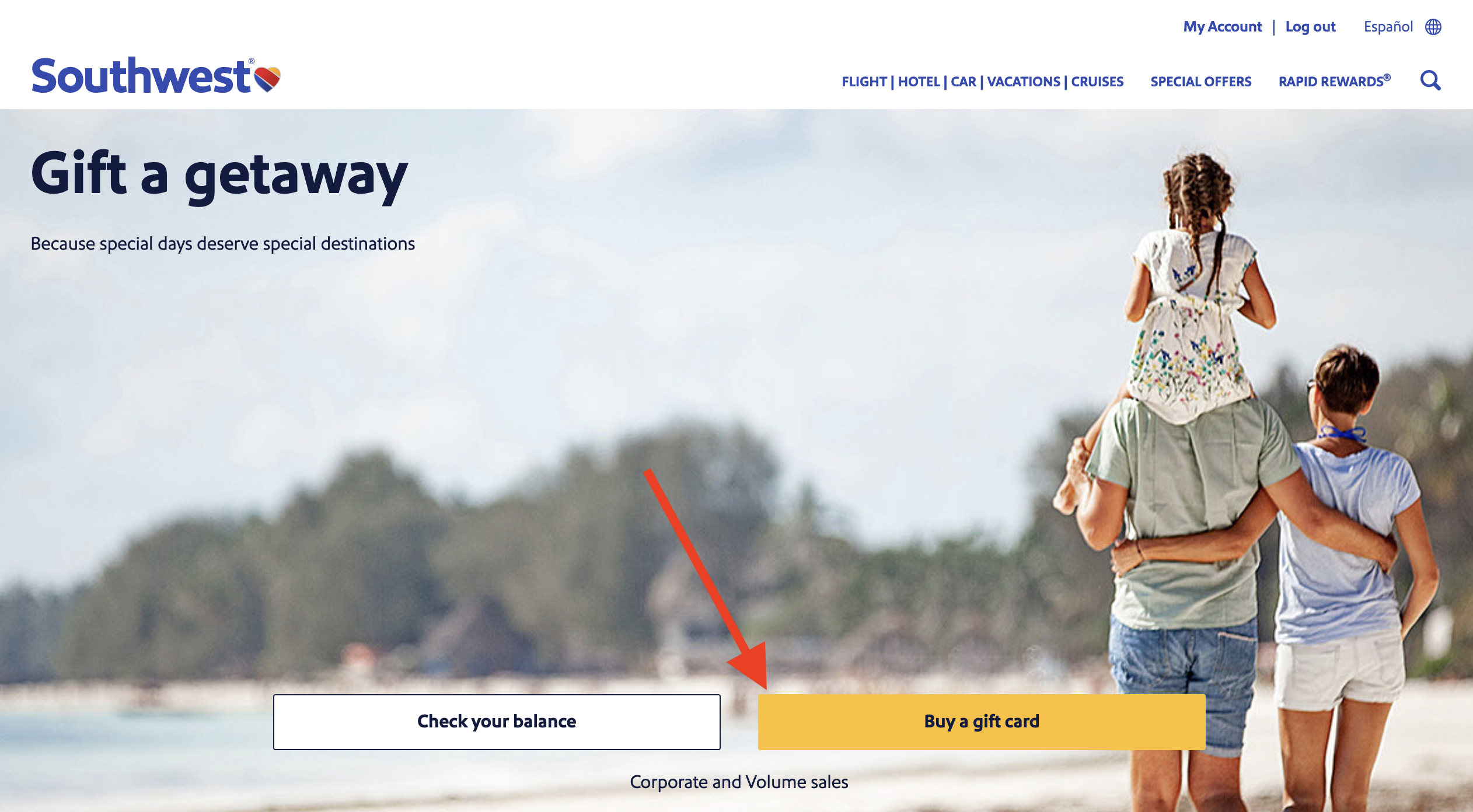 Buying a Southwest Gift Card 1 Buying a Southwest Gift Card 1
