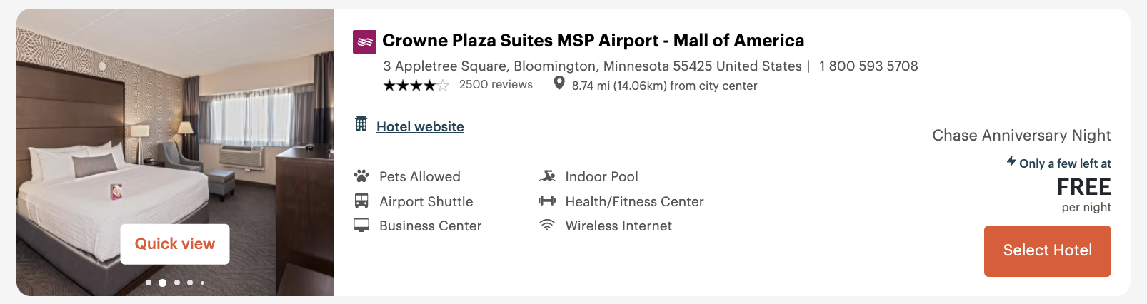 Crowne Plaza Suites MSP Airport Mall of America booking IHG Crowne Plaza Suites MSP Airport Mall of America booking IHG