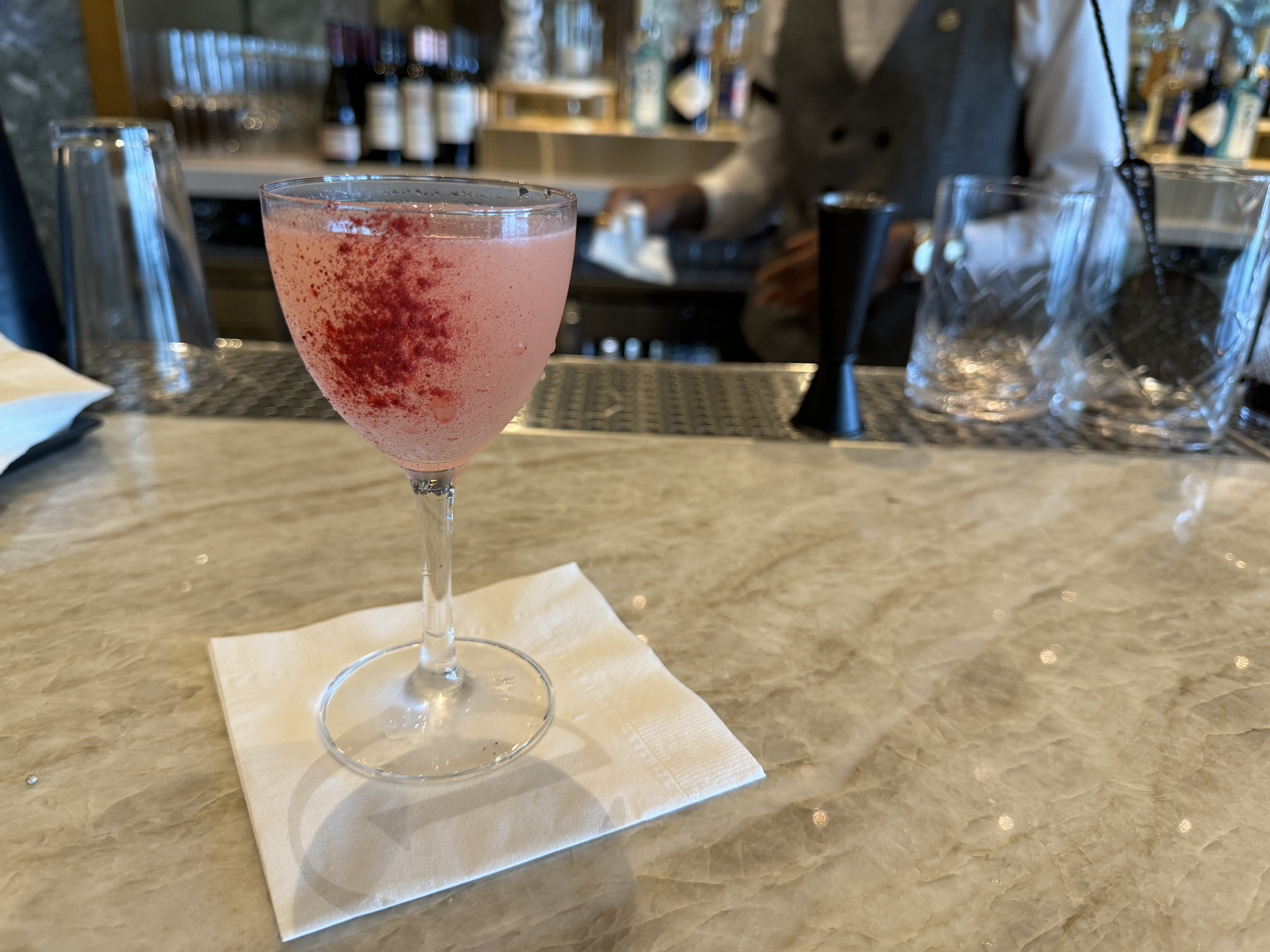 Delta One Lounge LAX Icon Bar drink Delta One Lounge LAX Icon Bar drink