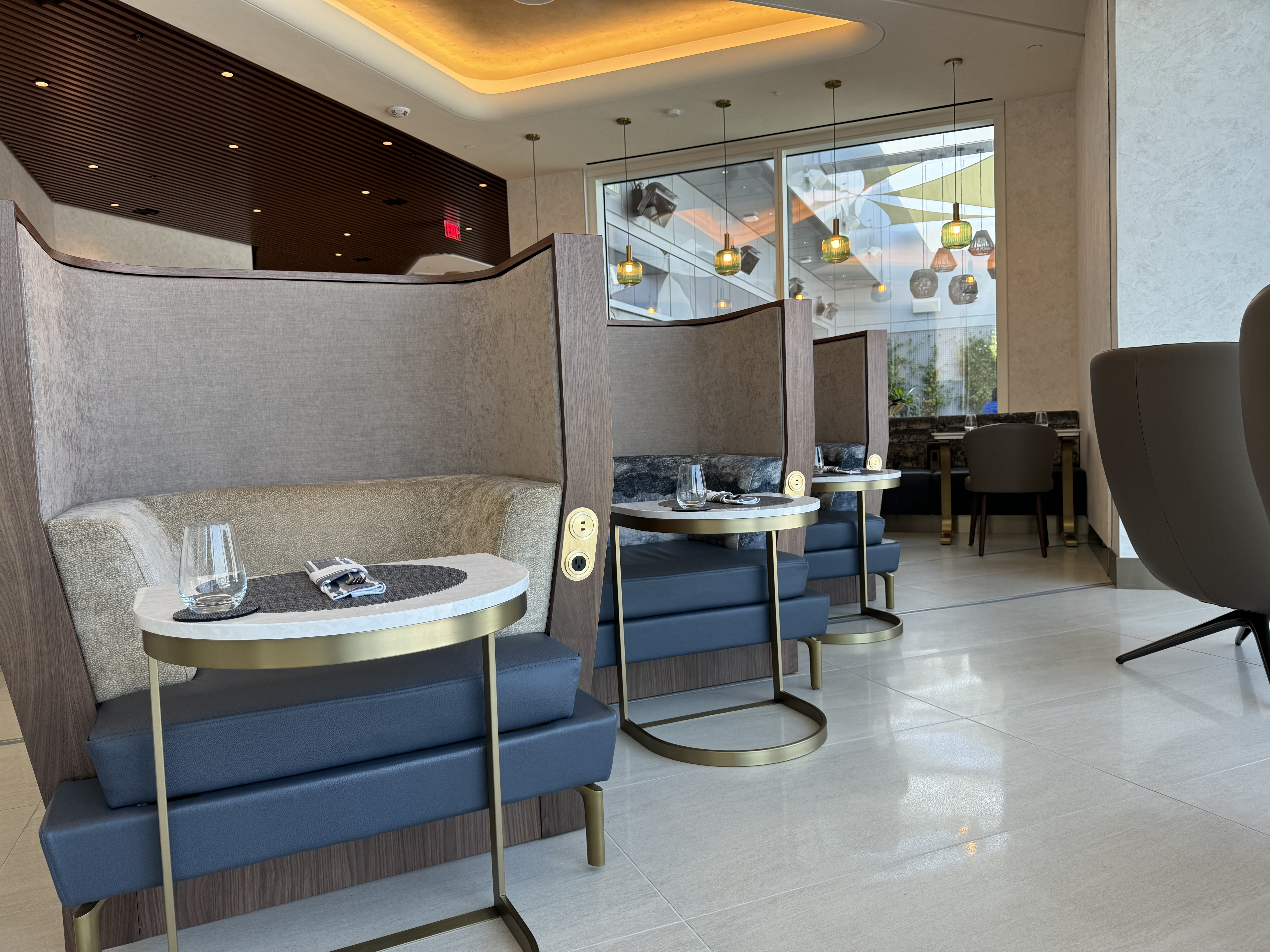 Delta One Lounge LAX Sushi Bar single seating Delta One Lounge LAX Sushi Bar single seating