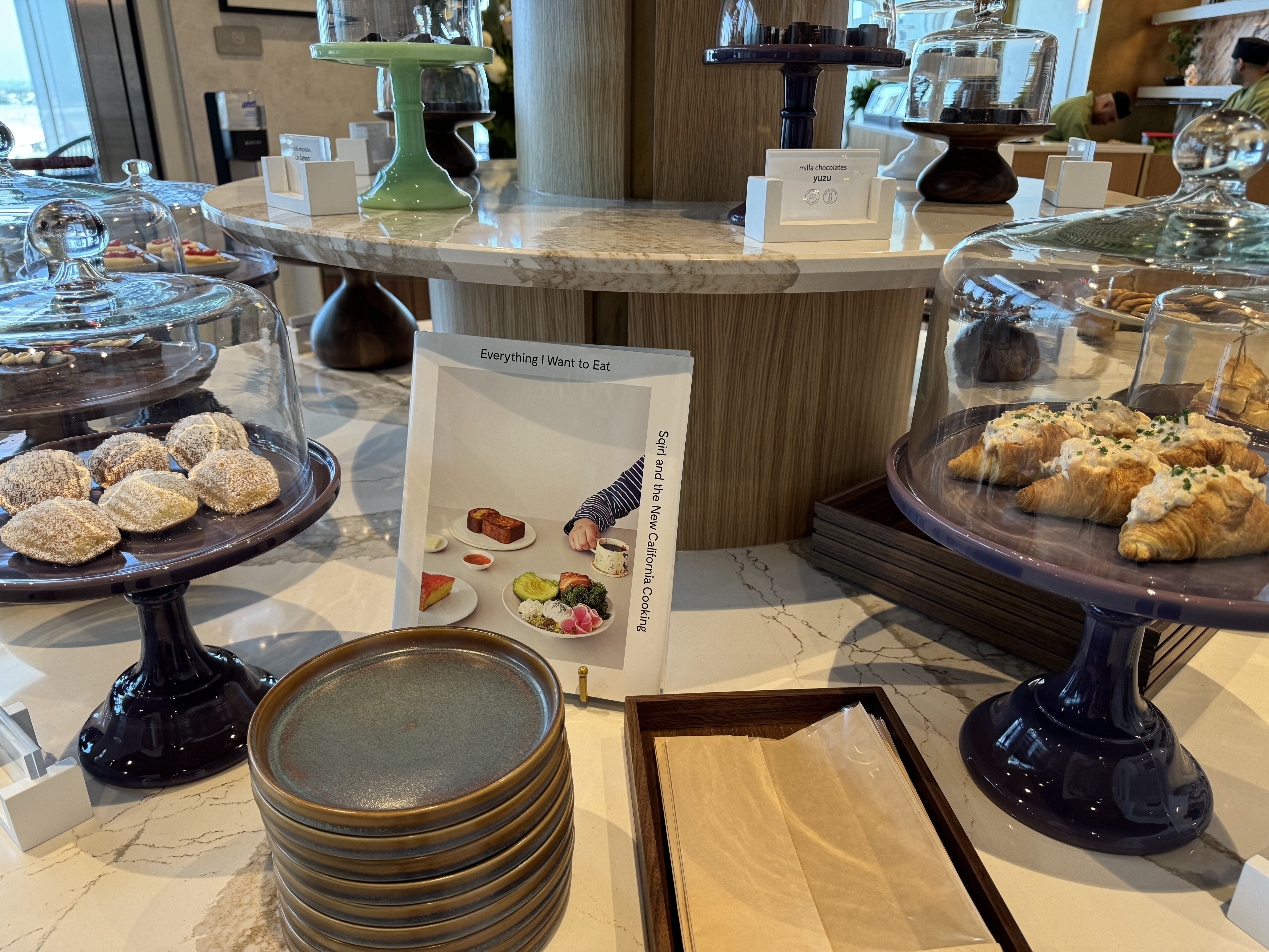 Delta One Lounge LAX dessert table Delta One Lounge LAX dessert table