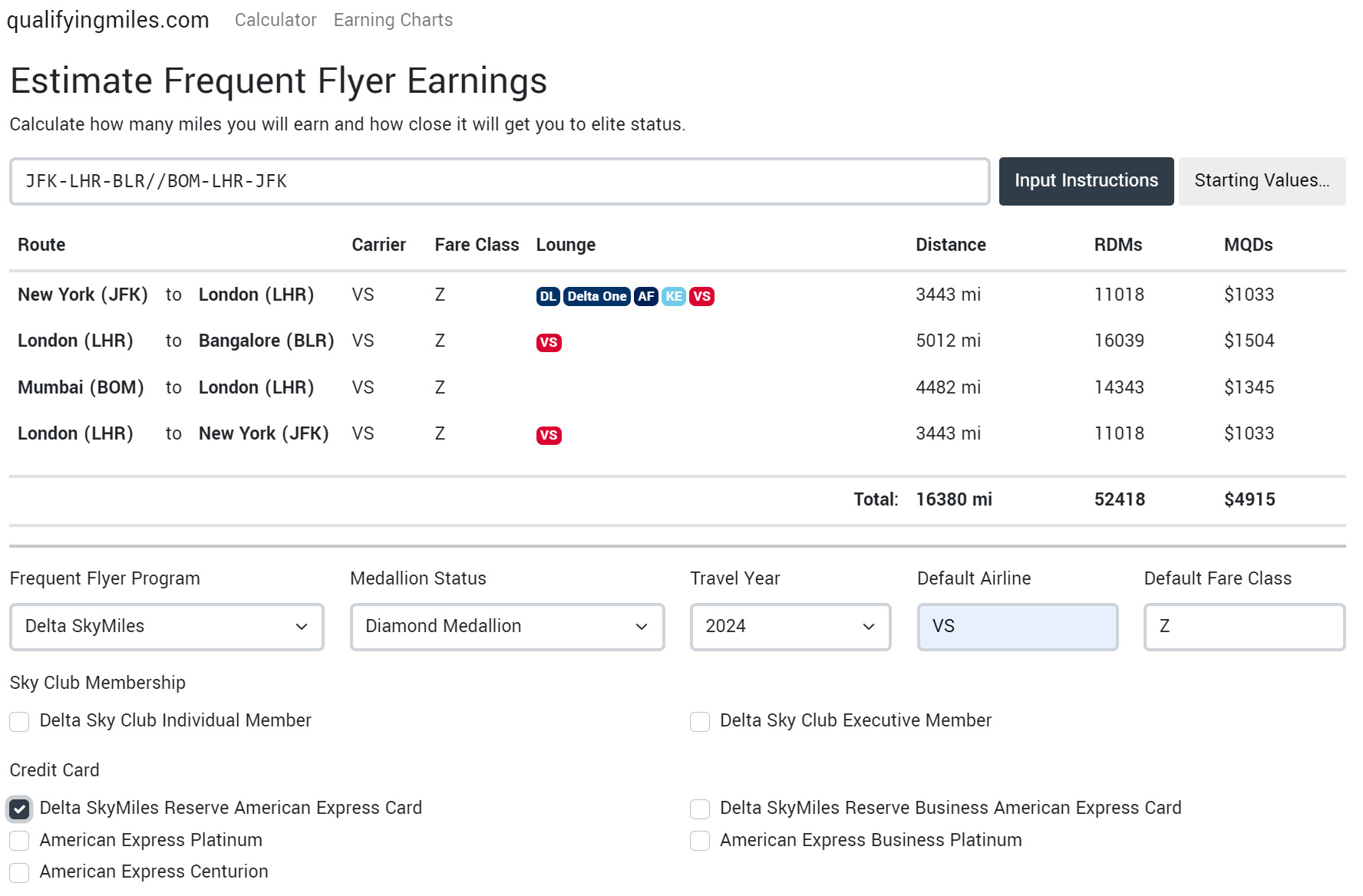 qualifyingmiles.com earnings calculator qualifyingmiles.com earnings calculator