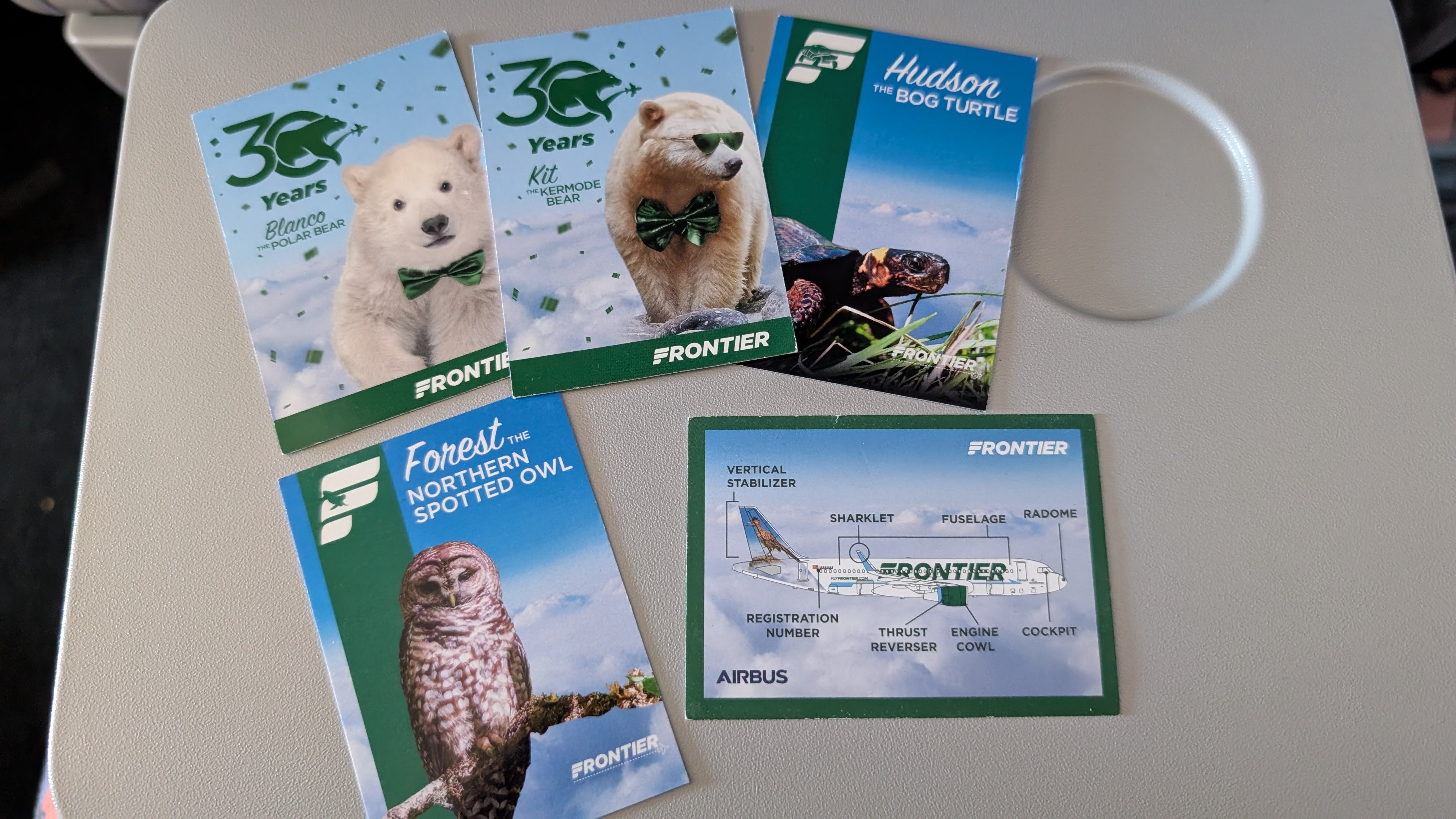 Frontier IAH to ONT trading cards Frontier IAH to ONT trading cards