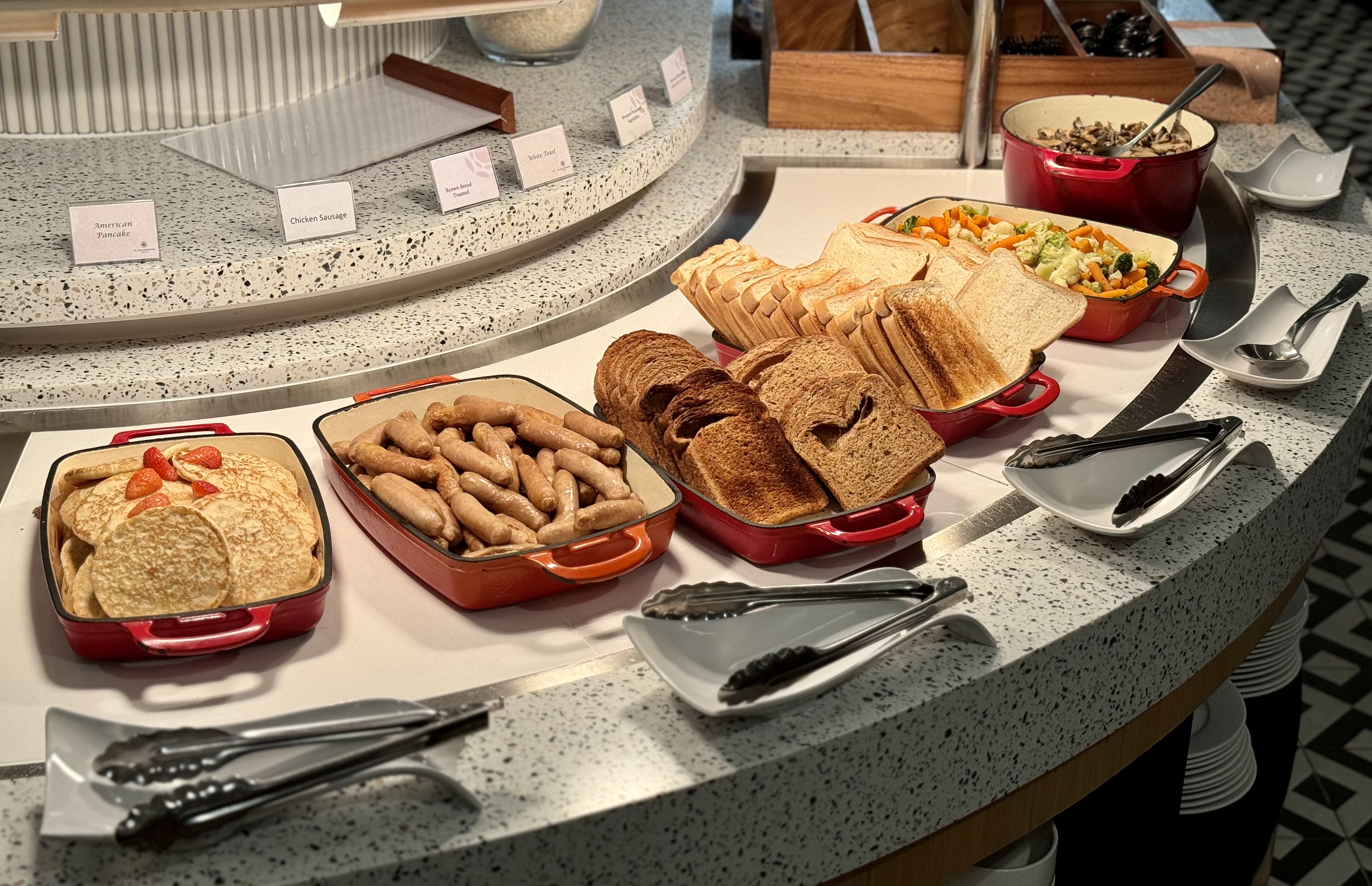 Heathrow Terminal 4 Plaza Premium Lounge breakfast buffet Heathrow Terminal 4 Plaza Premium Lounge breakfast buffet