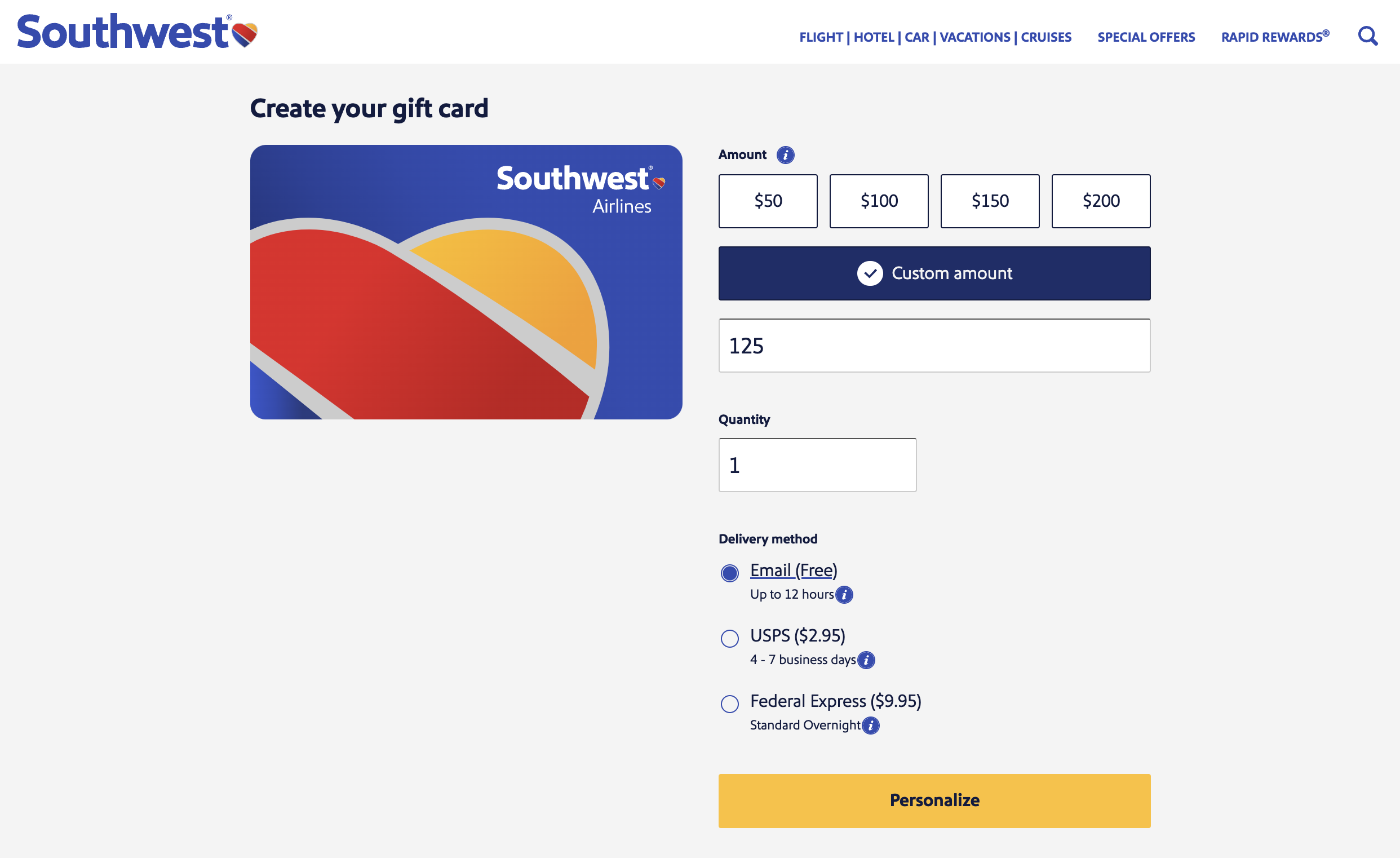 How to buy a southwest gift card online How to buy a southwest gift card online