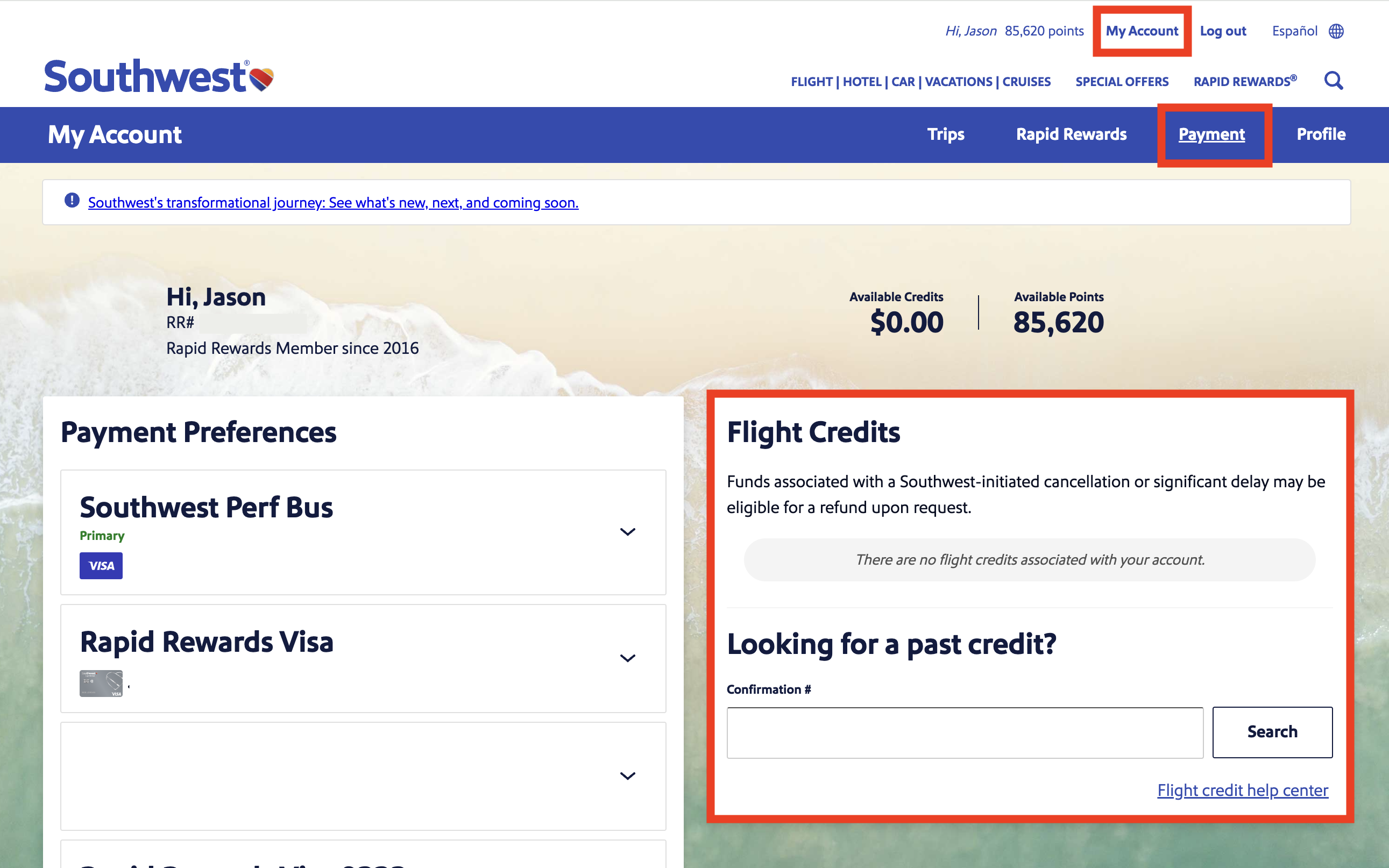 How to find Southwest flight credits How to find Southwest flight credits
