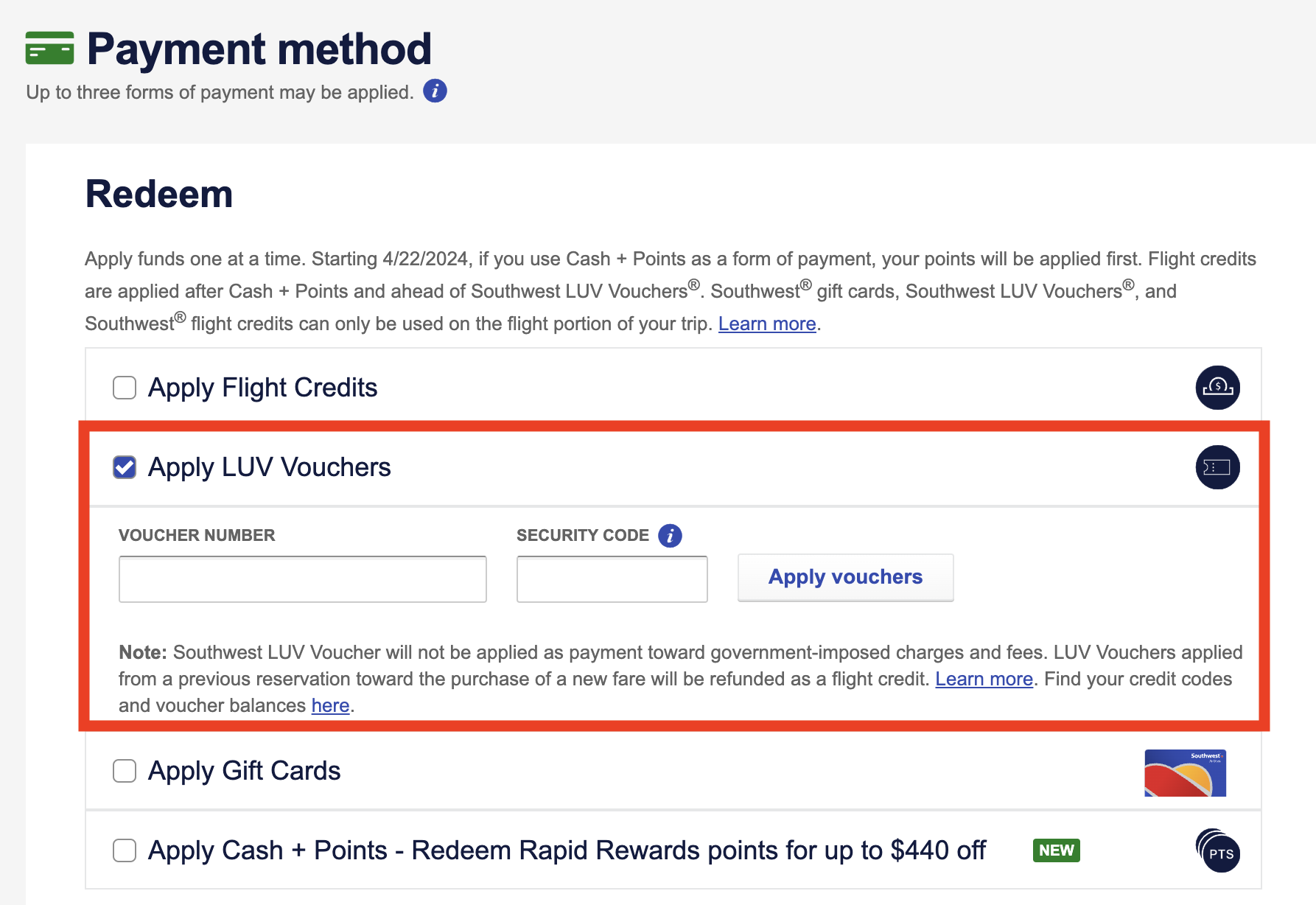 How to pay with a Southwest LUV Voucher How to pay with a Southwest LUV Voucher