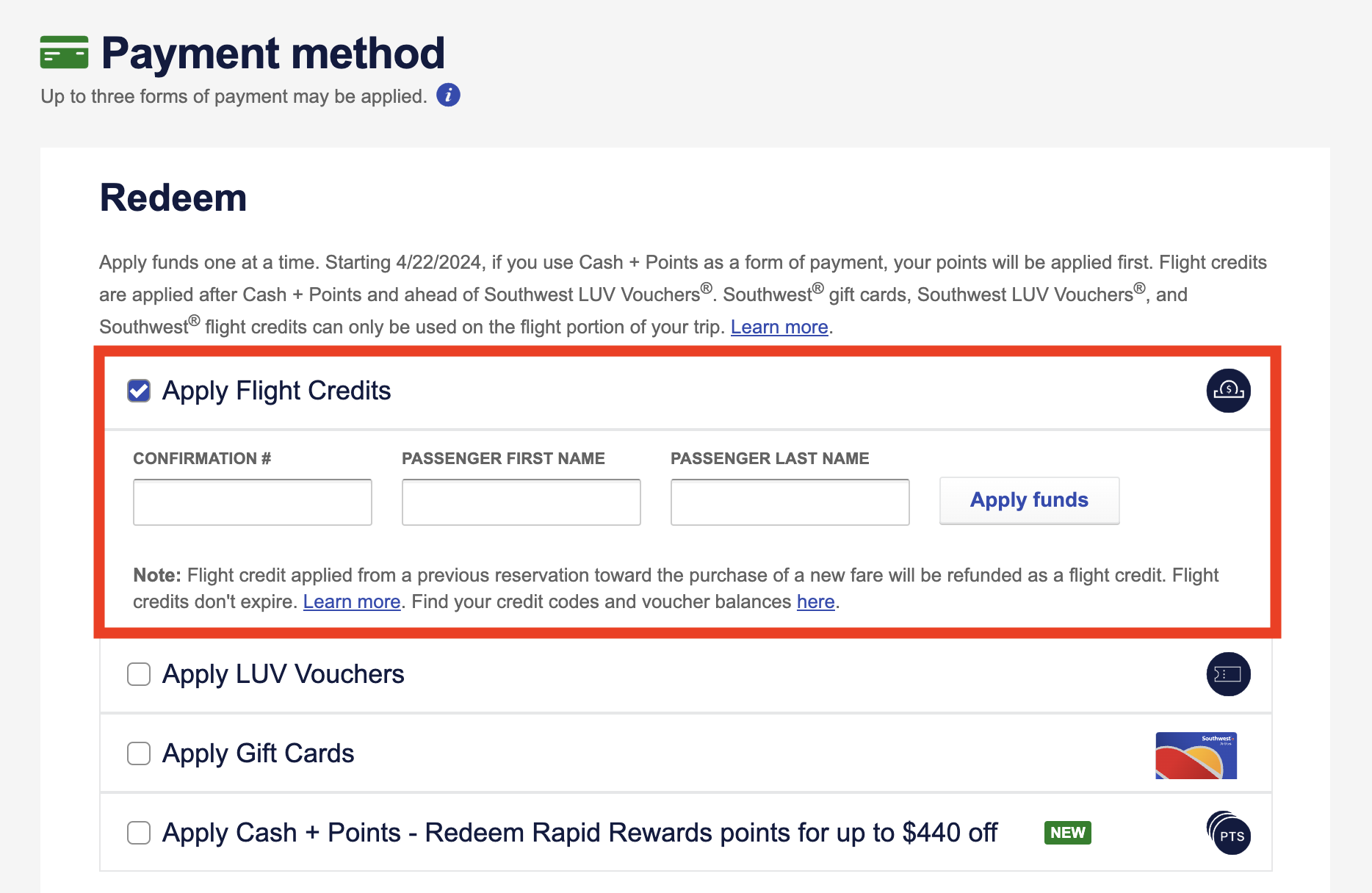 How to use Flight Credits on Southwest flights How to use Flight Credits on Southwest flights