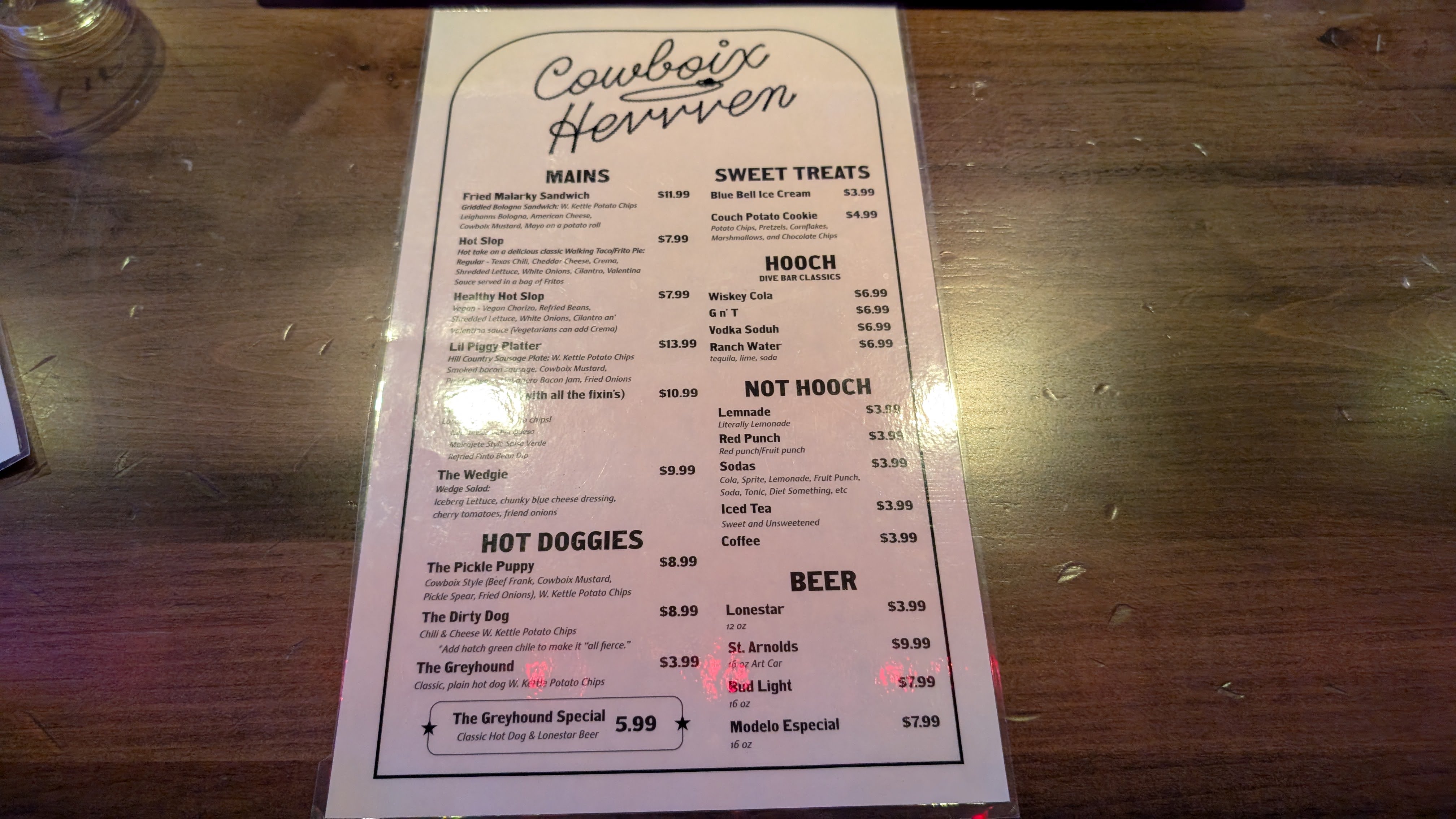 Meow Wolf Houston Cowboix Hevvven food menu Meow Wolf Houston Cowboix Hevvven food menu