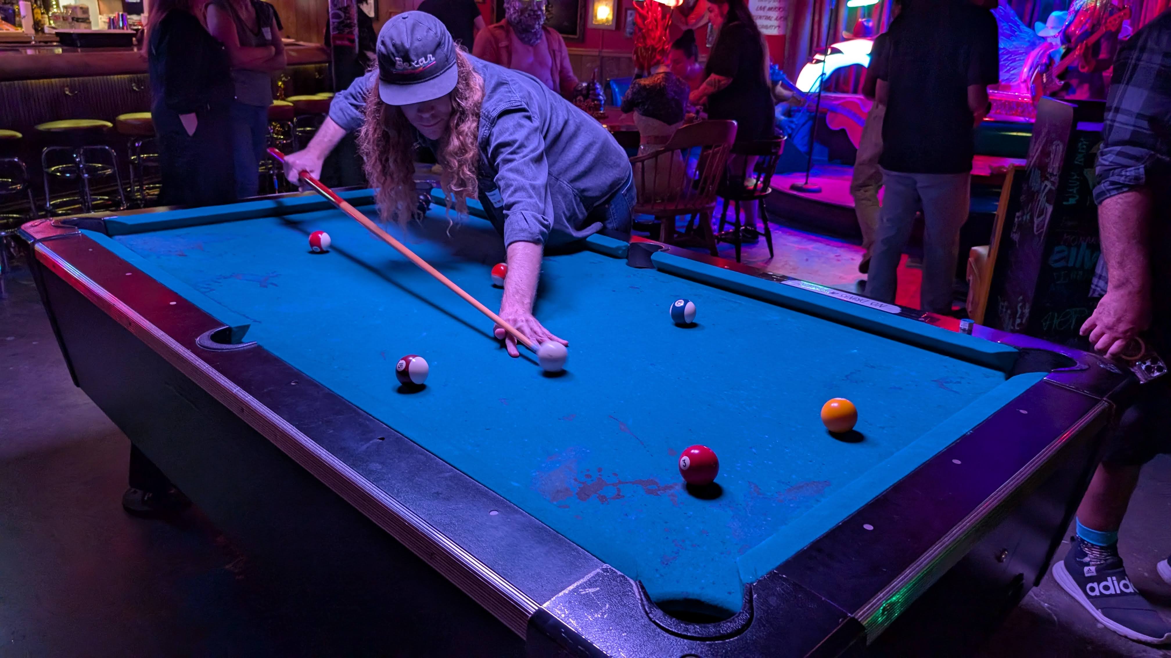 Meow Wolf Houston Cowboix Hevvven pool table Meow Wolf Houston Cowboix Hevvven pool table
