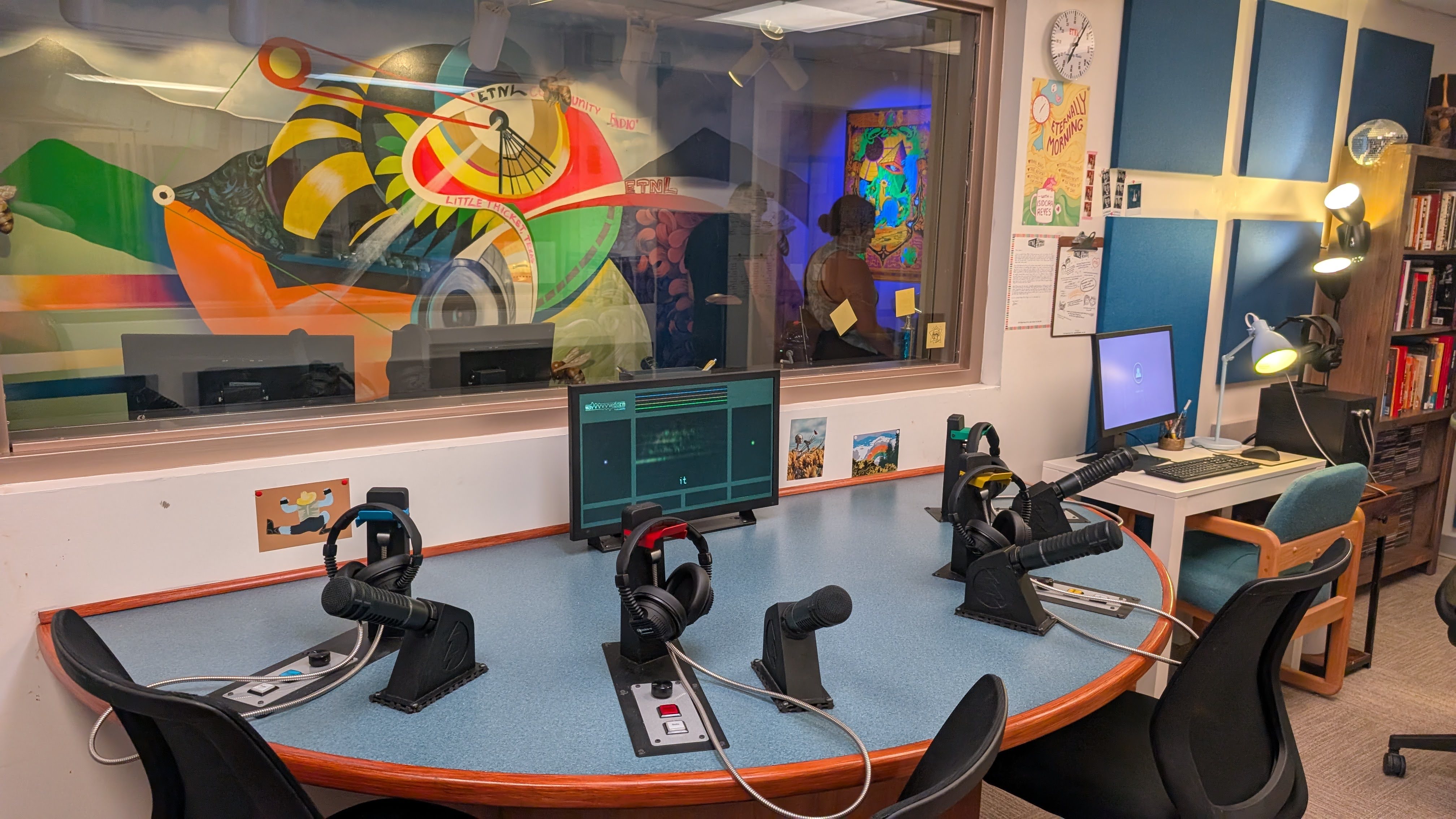 Meow Wolf Houston ETNL Radio broadcast booth Meow Wolf Houston ETNL Radio broadcast booth